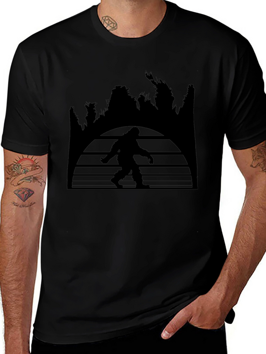 Bigfoot Sunset Graphic Tee - Black T-Shirt