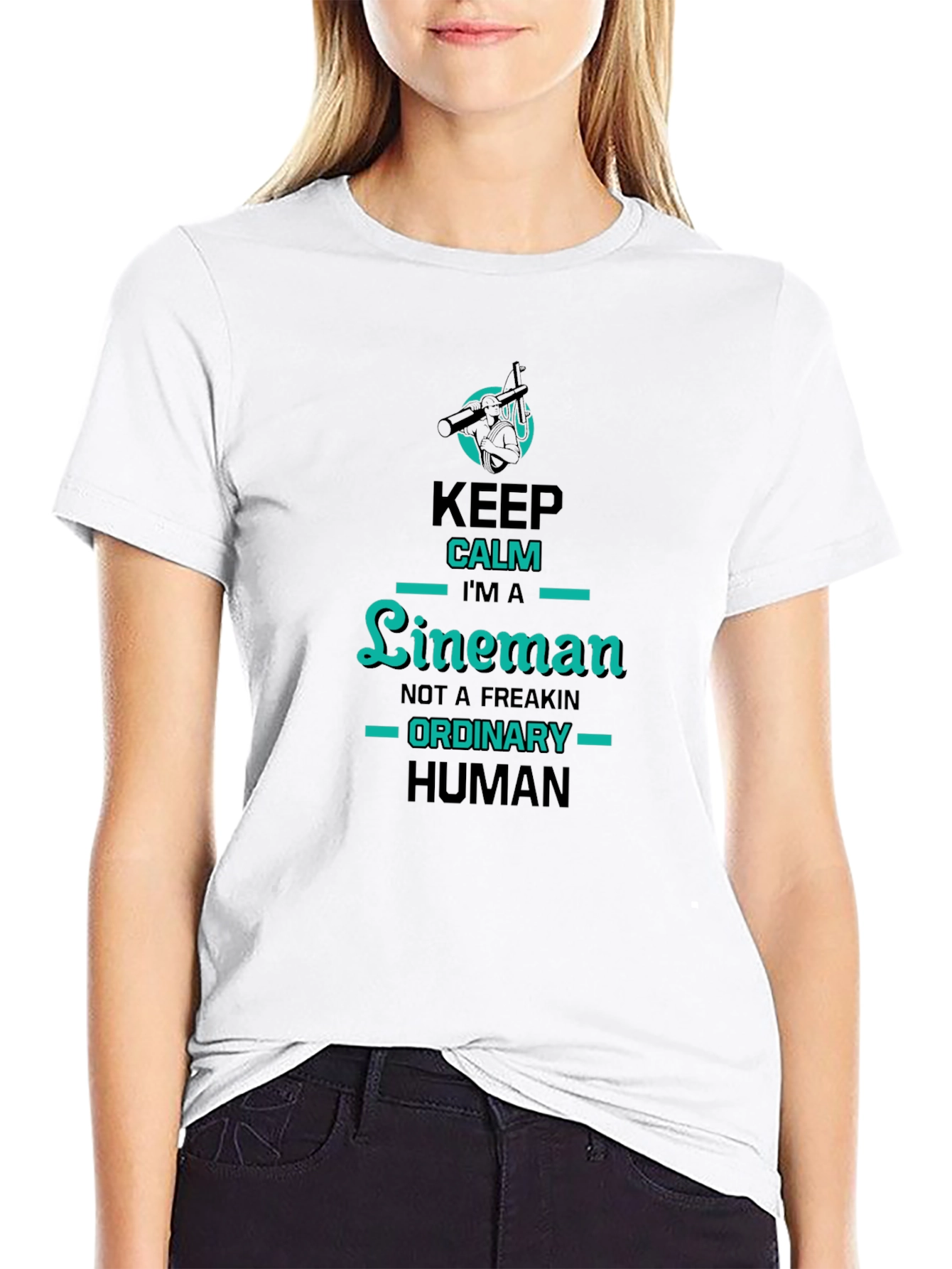 Keep Calm Lineman Graphic Tee
