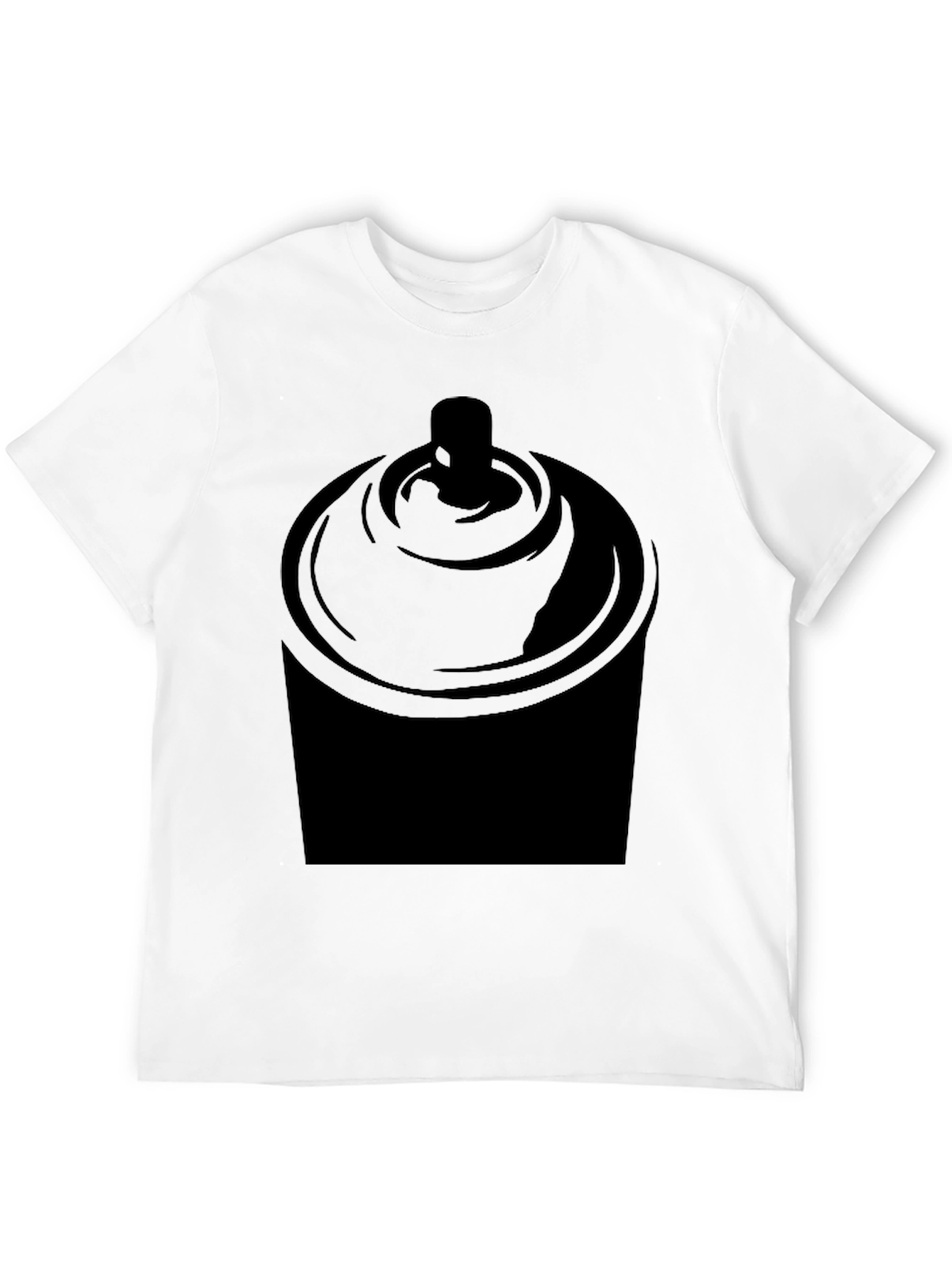 Spray Paint Can Graphic T-Shirt - Black