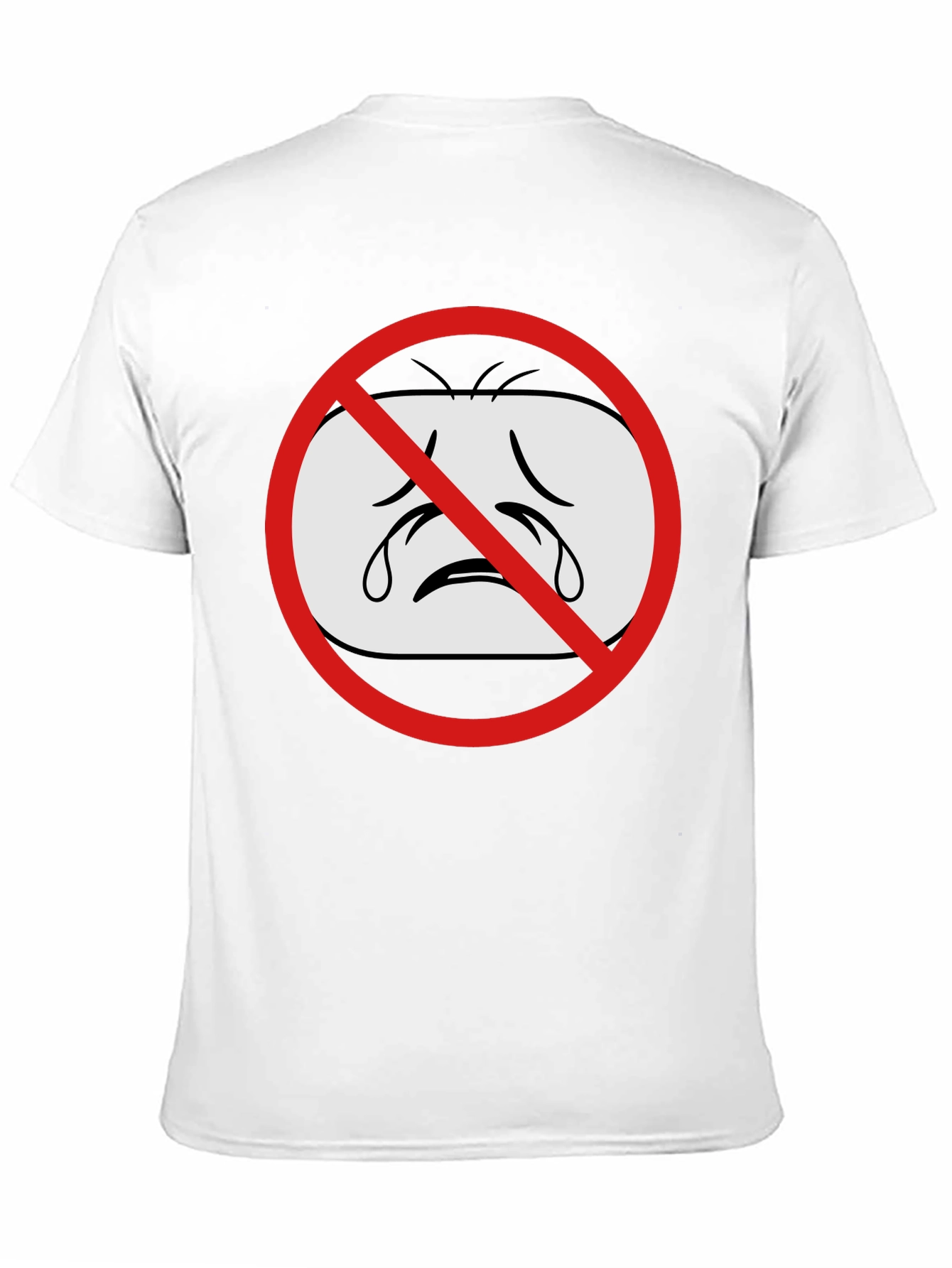 No Crying Graphic T-Shirt - Black Cotton Tee