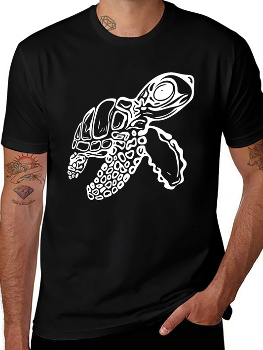 Turtle Graphic Tee - Stylish Black T-Shirt