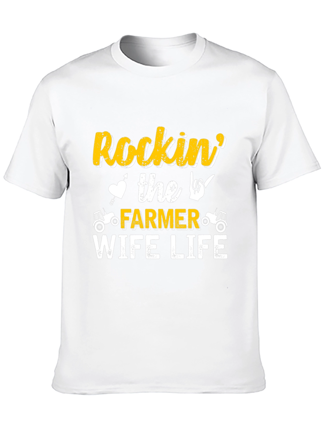 Rockin Farmer Wife Life Black T-Shirt