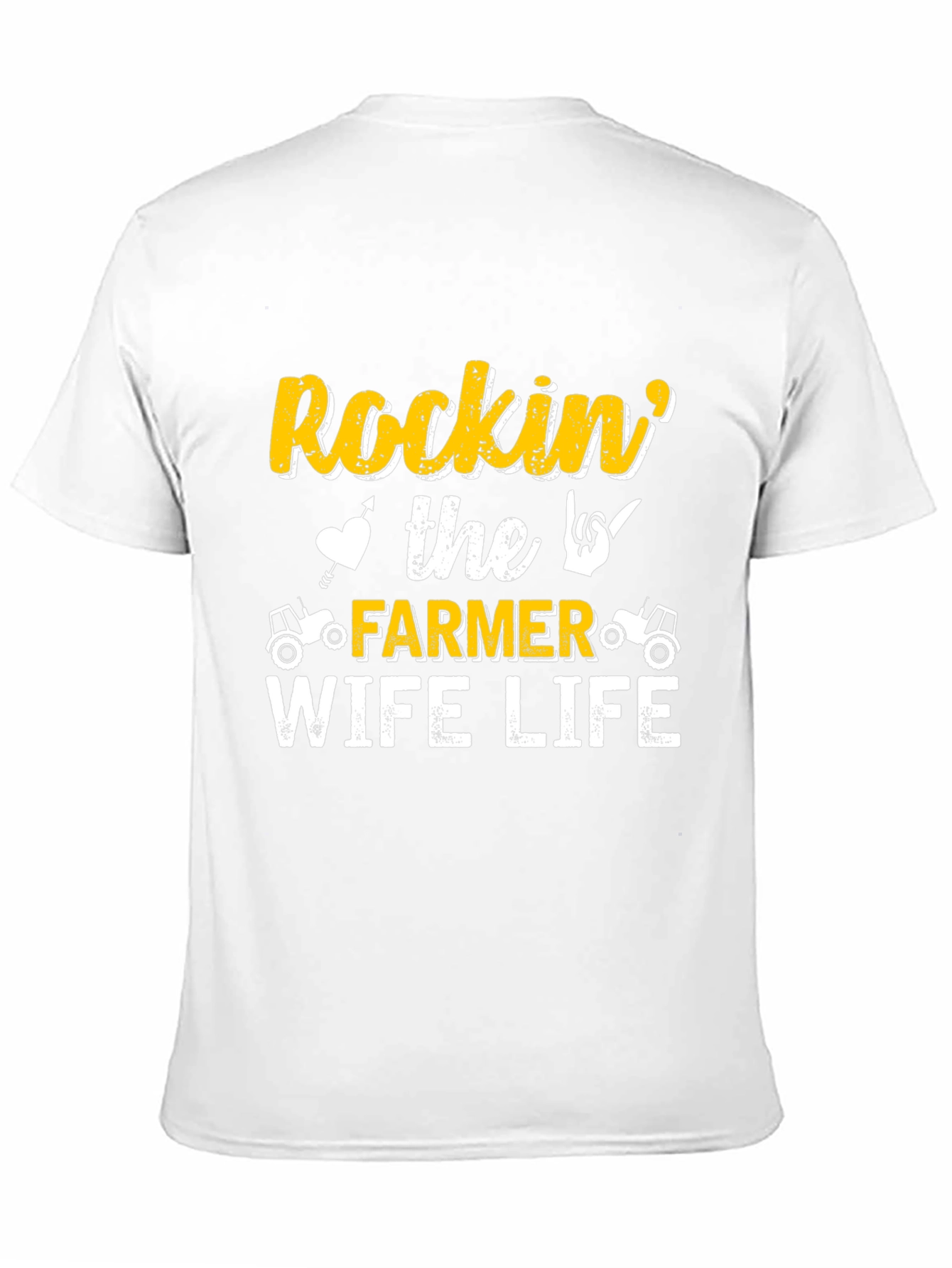 Rockin Farmer Wife Life Black T-Shirt