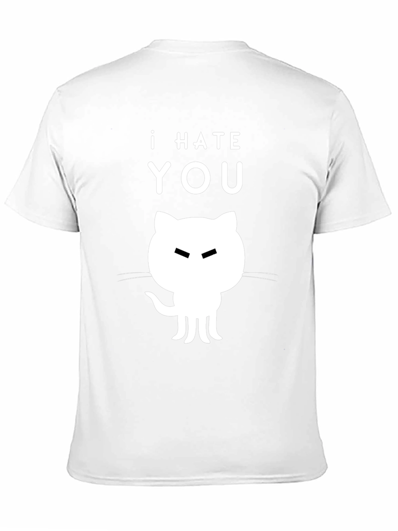 I Hate You Cat T-Shirt - Sarcastic Black Tee