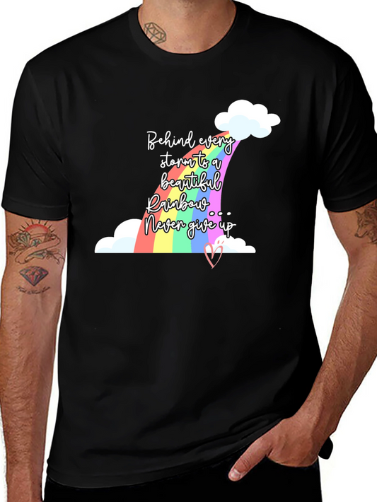 Rainbow T-Shirt - Behind Every Storm Graphic Tee