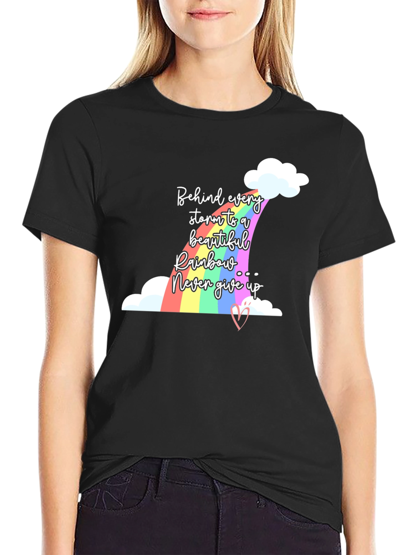 Rainbow T-Shirt - Behind Every Storm Graphic Tee