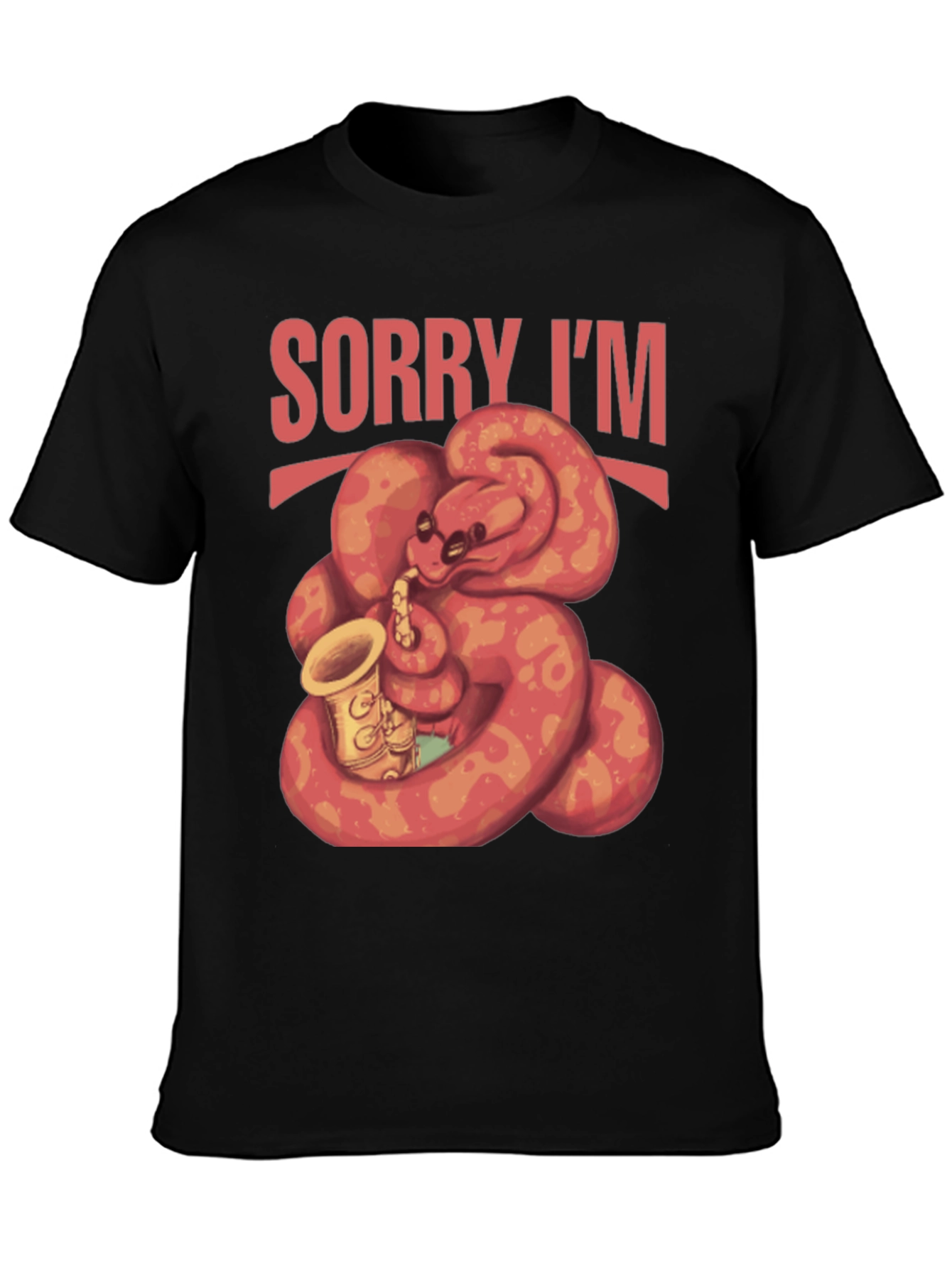 Sorry Im Late Snake Saxophone T-Shirt
