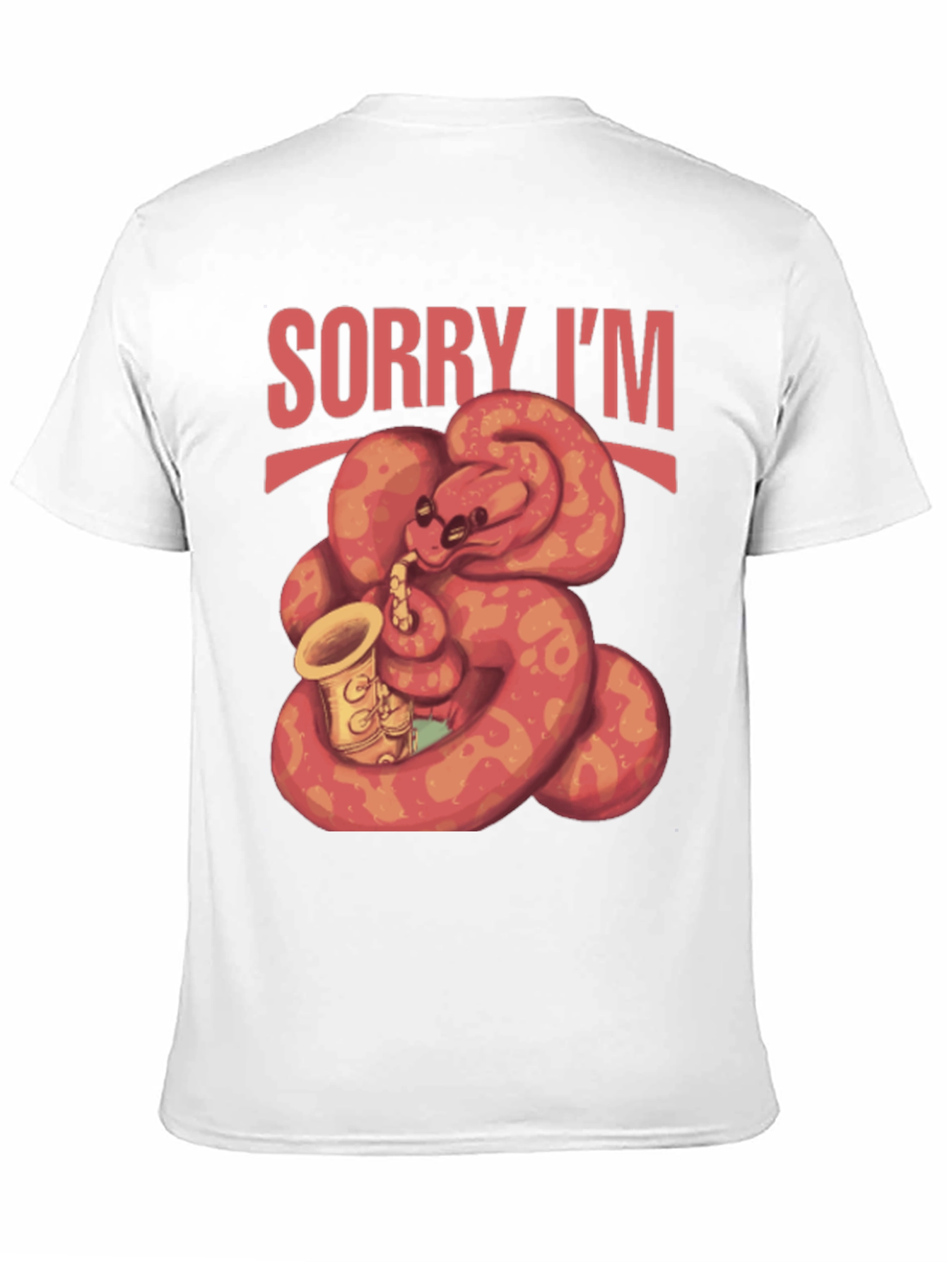 Sorry Im Late Snake Saxophone T-Shirt