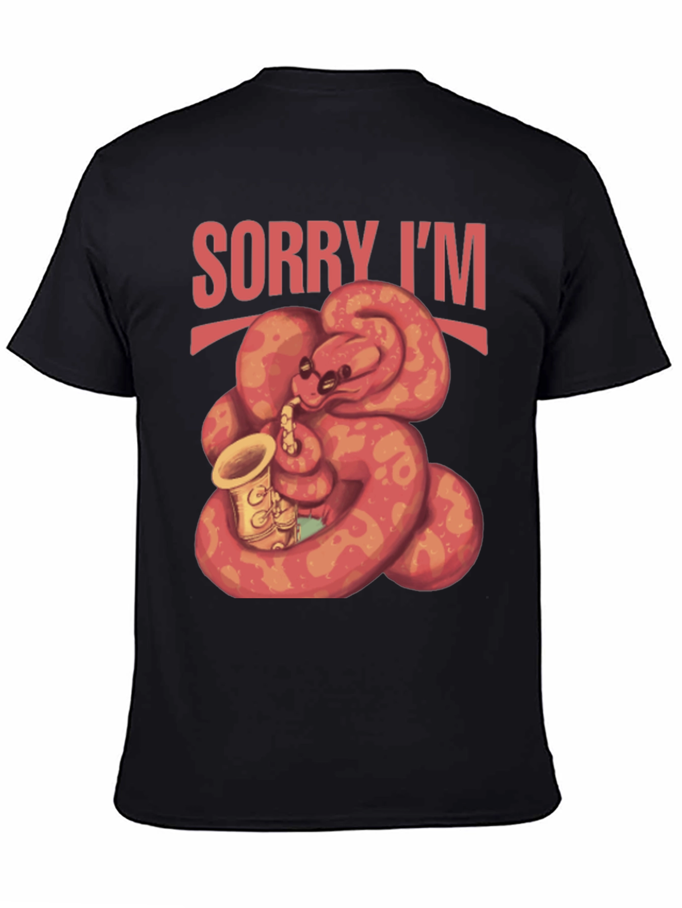 Sorry Im Late Snake Saxophone T-Shirt