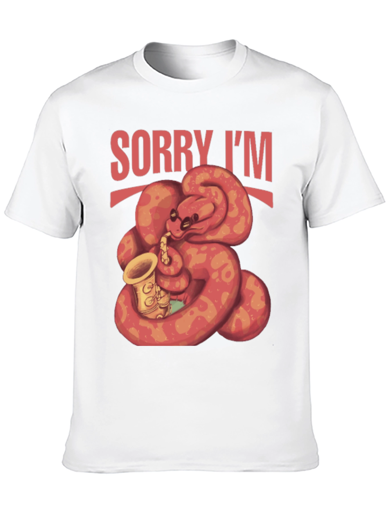 Sorry Im Late Snake Saxophone T-Shirt