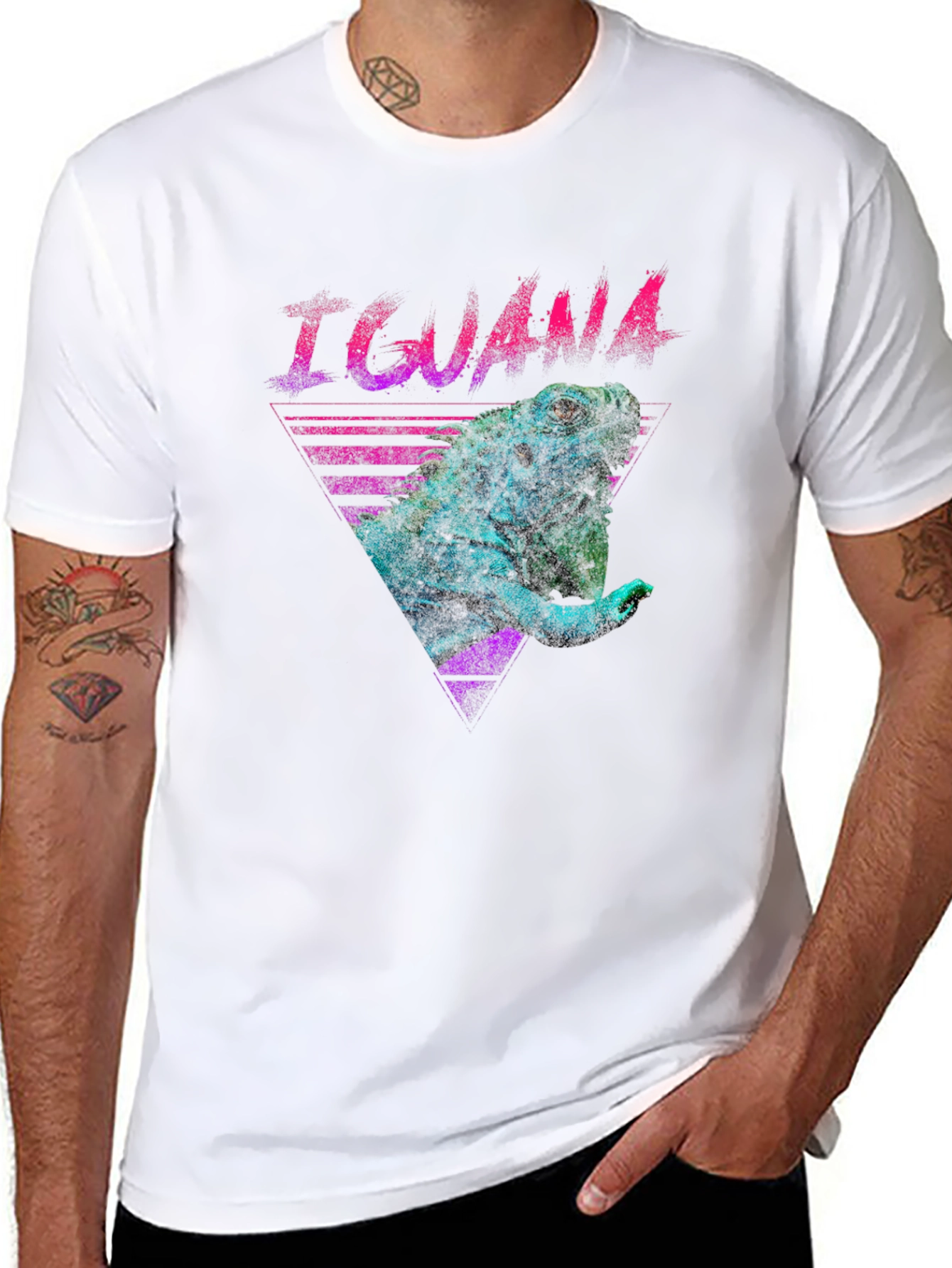 Iguana Retro T-Shirt - Vibrant Graphic Tee