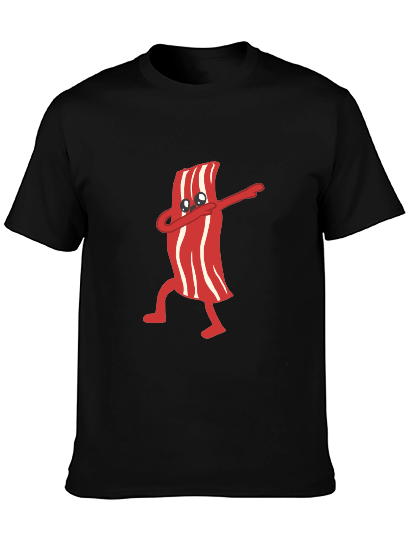 Dabbing Bacon Graphic Tee - Black T-Shirt