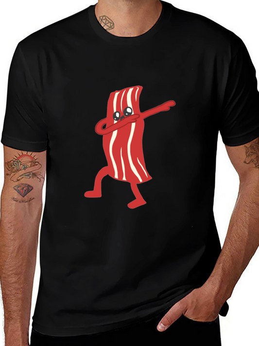 Dabbing Bacon Graphic Tee - Black T-Shirt