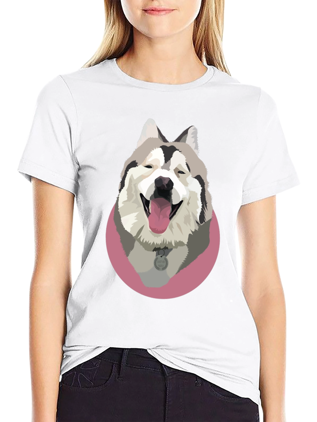 Dog Graphic T-Shirt - Black