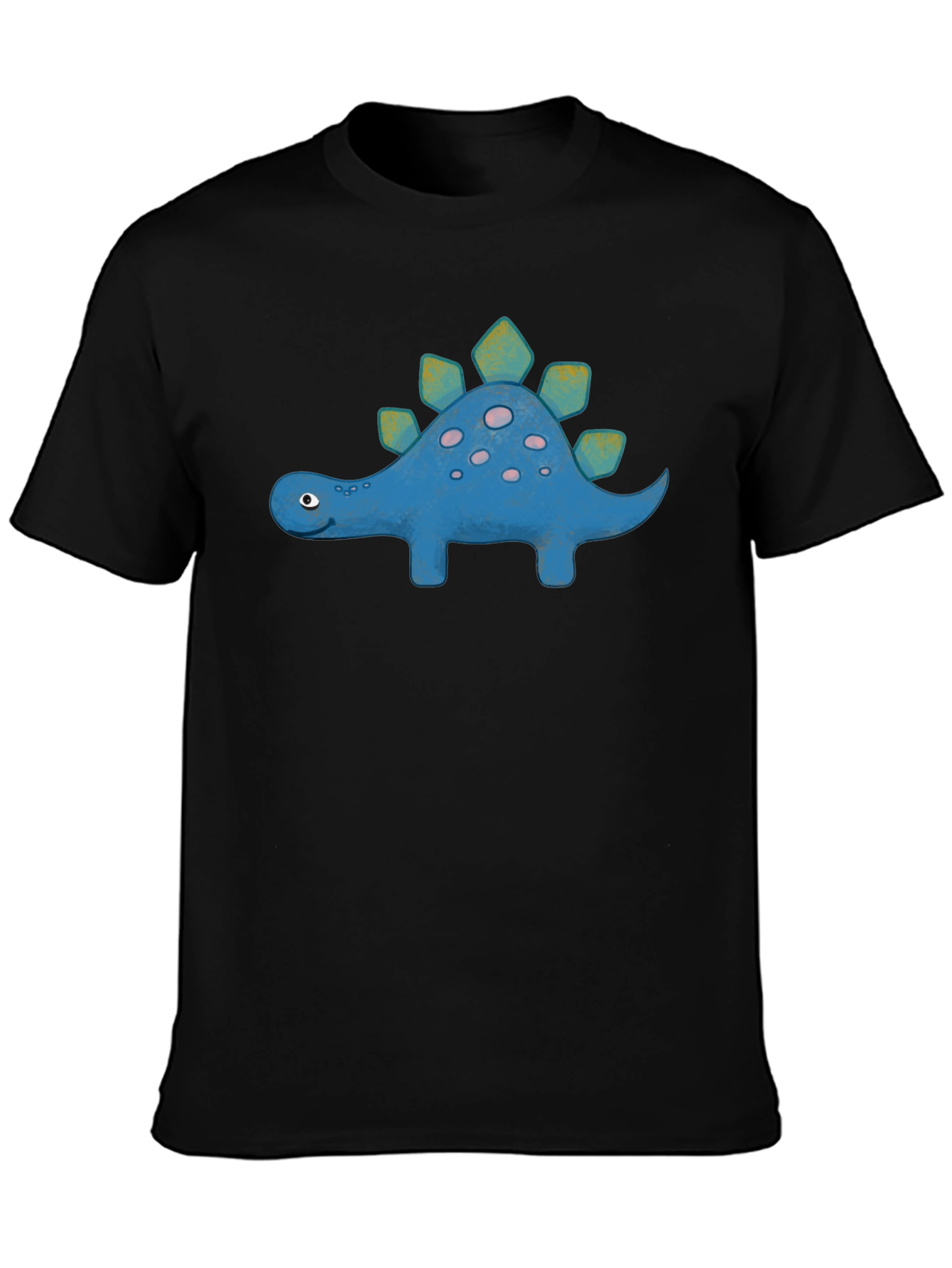 Cute Cartoon Stegosaurus Graphic T-Shirt