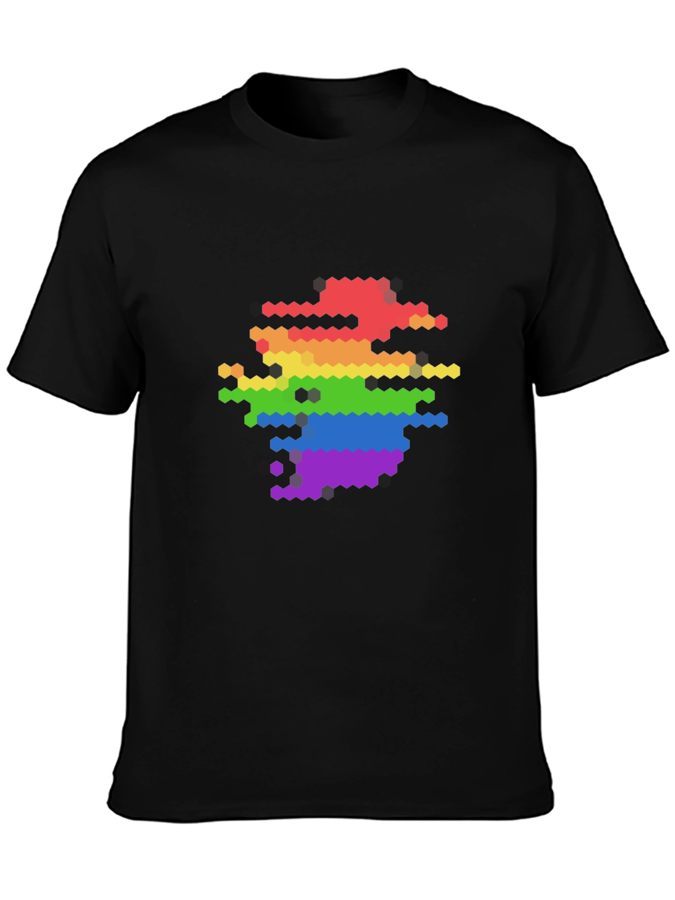 Pixel Rainbow Graphic Tee - Modern LGBTQ+ Pride Shirt