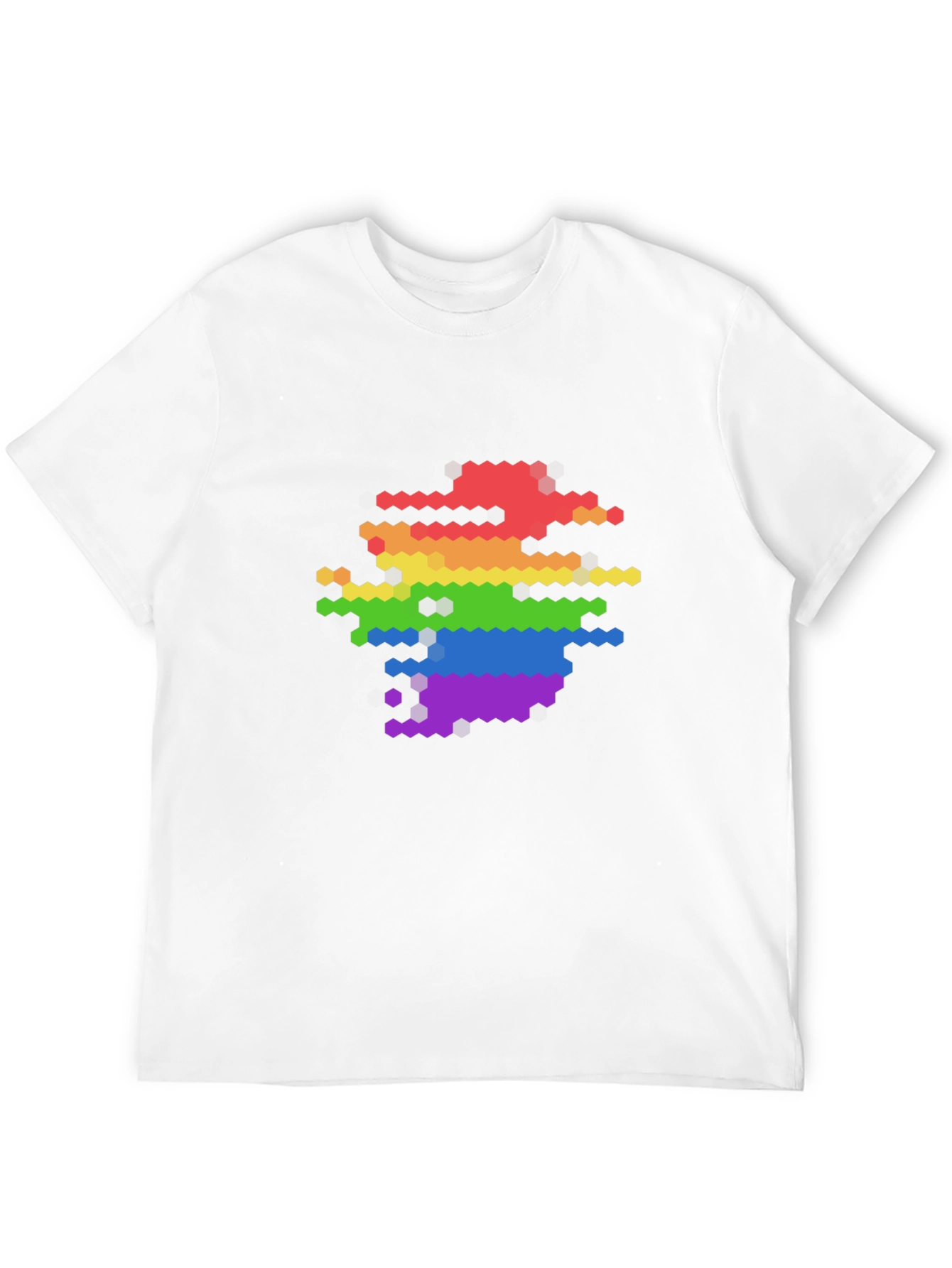 Pixel Rainbow Graphic Tee - Modern LGBTQ+ Pride Shirt