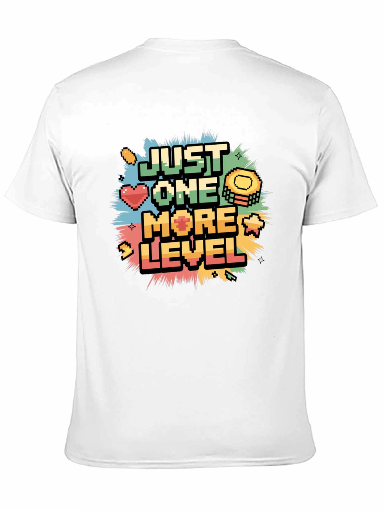 Just One More Level Pixel Gamer Black T-Shirt