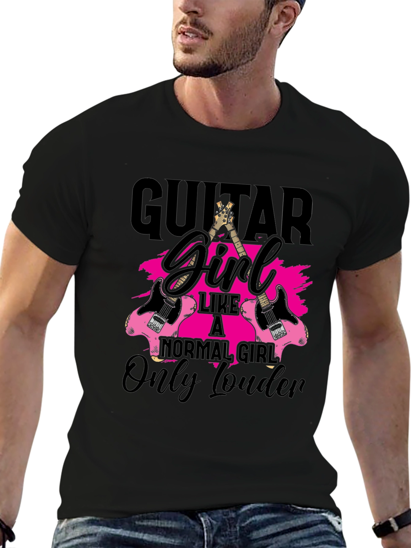 Guitar Girl T-Shirt - Rocker Style