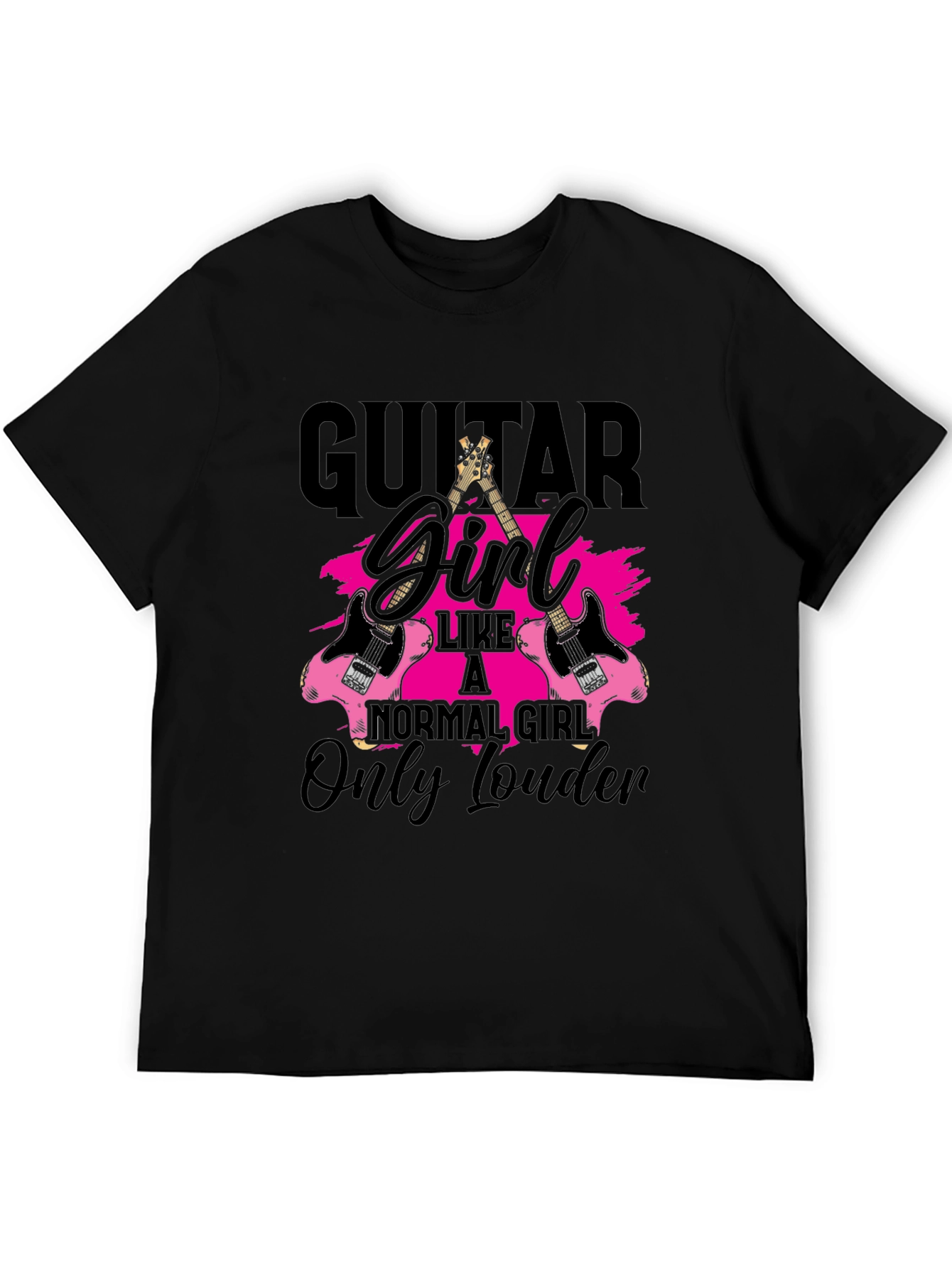 Guitar Girl T-Shirt - Rocker Style