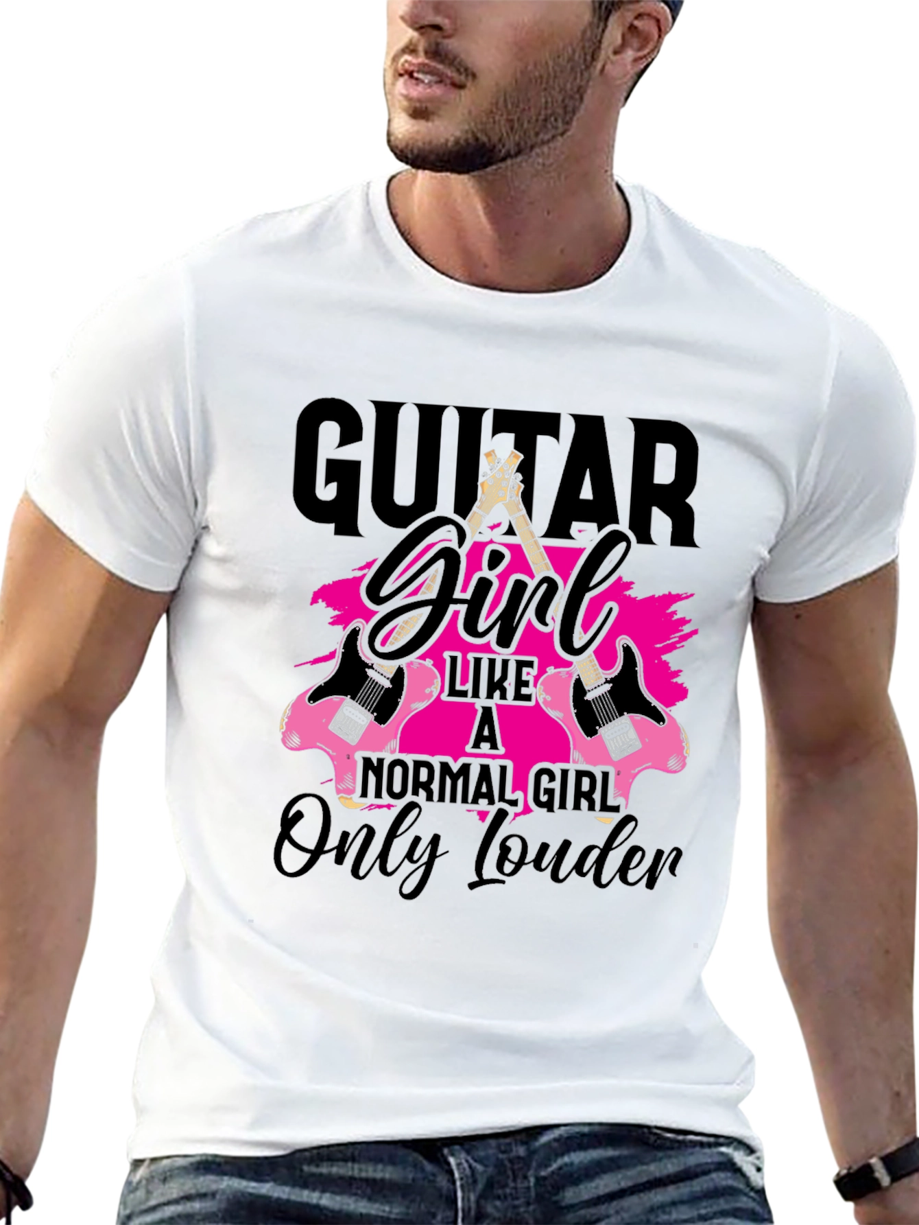Guitar Girl T-Shirt - Rocker Style