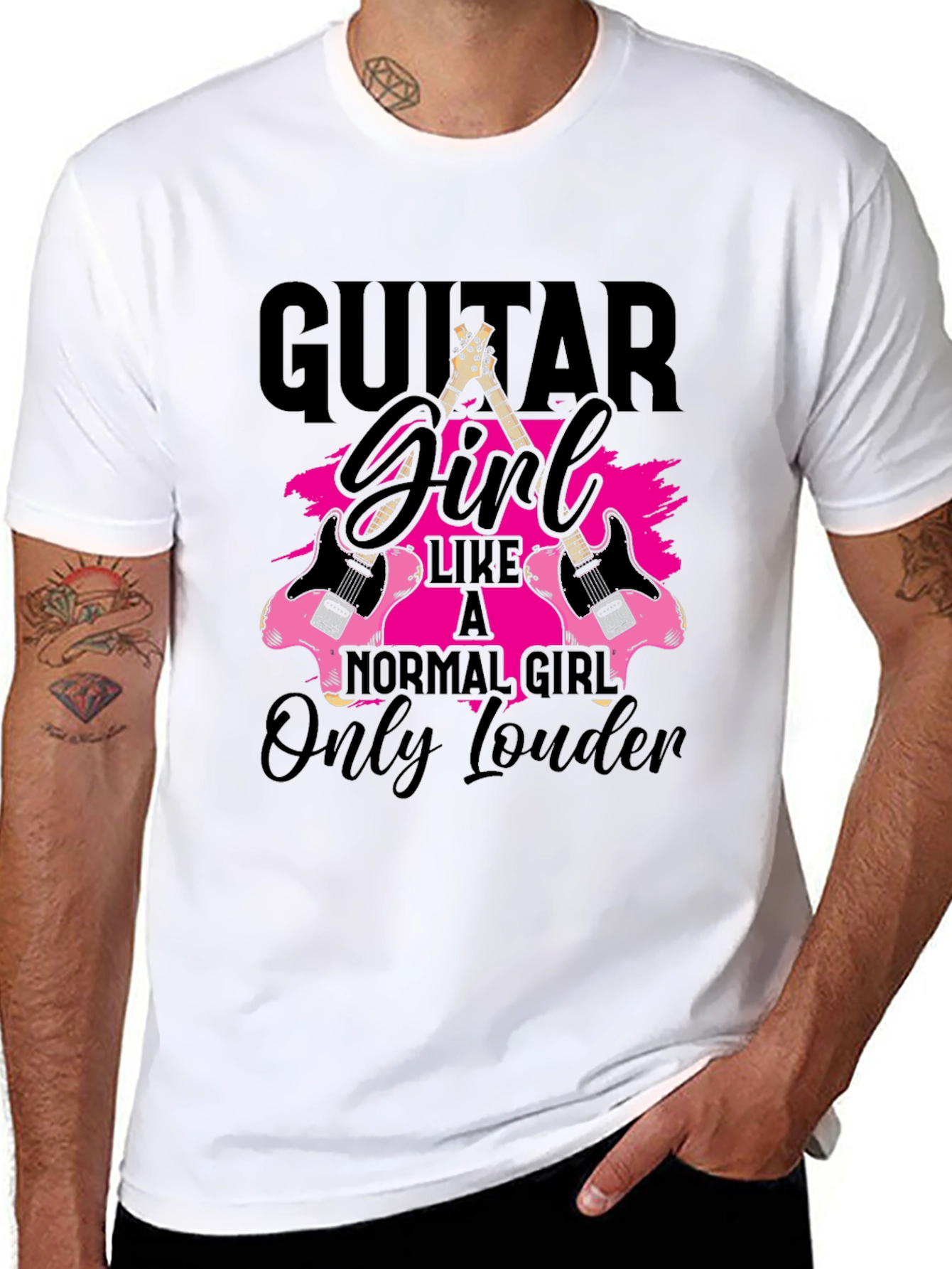 Guitar Girl T-Shirt - Rocker Style