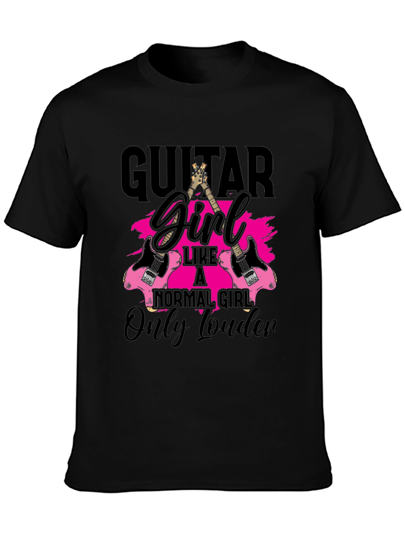 Guitar Girl T-Shirt - Rocker Style