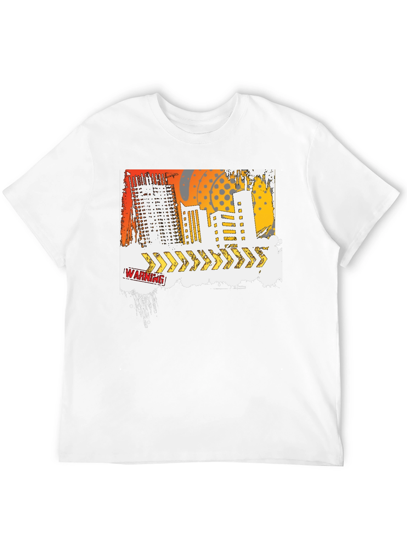 Urban Warning Graphic T-Shirt - Modern Streetwear Tee