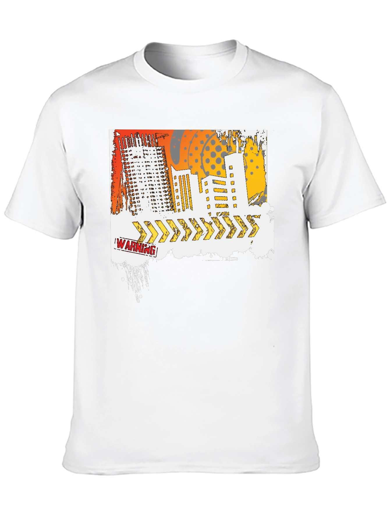 Urban Warning Graphic T-Shirt - Modern Streetwear Tee