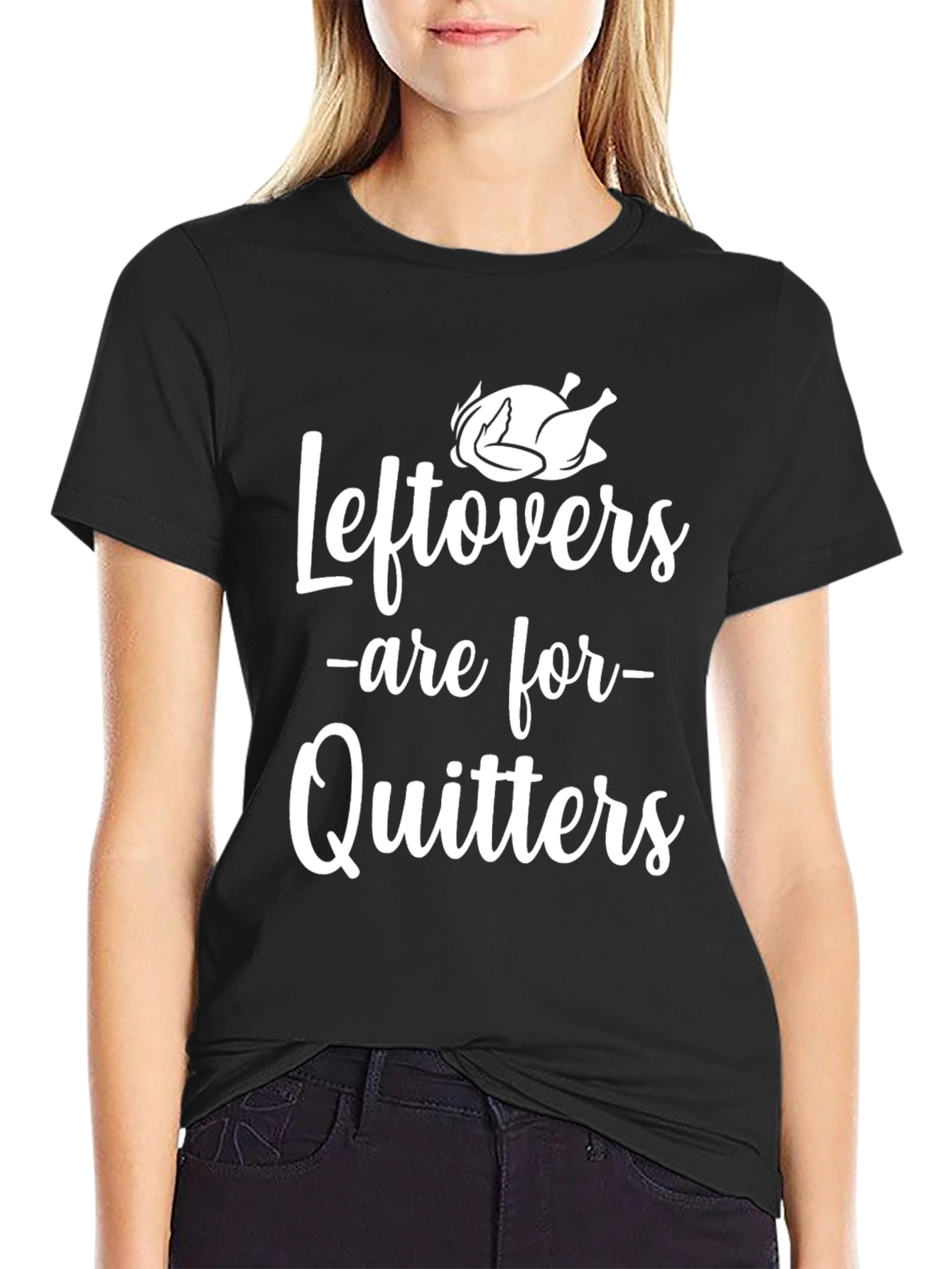 Funny Thanksgiving Leftovers Are For Quitters Turkey T-Shirt