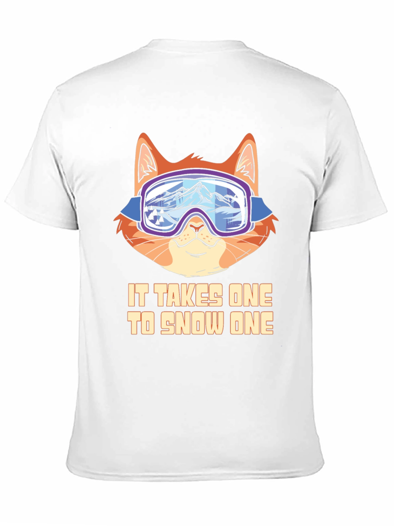 Funny Cat Skiing T-Shirt - Snow One