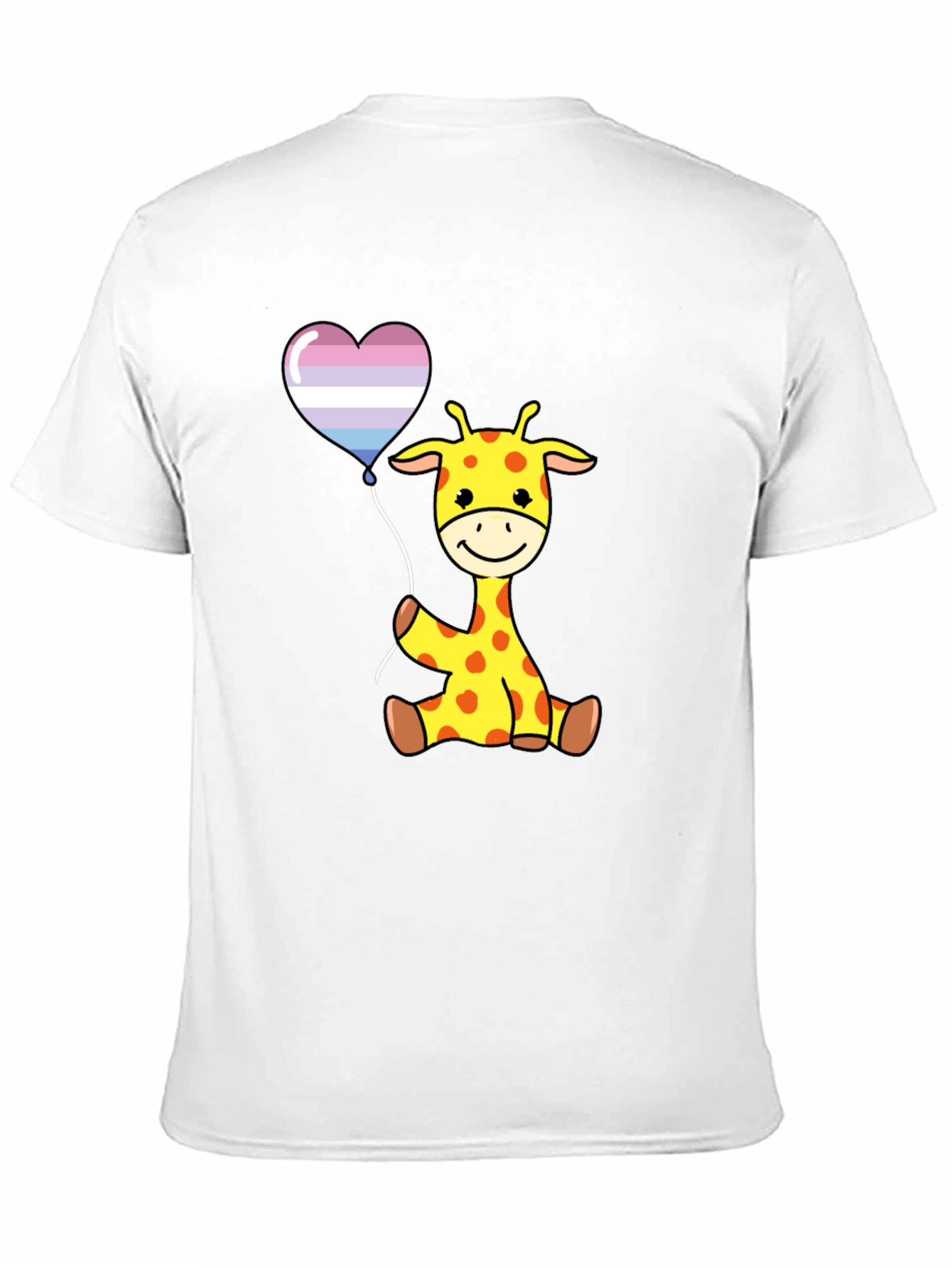 Giraffe Balloon Graphic Tee - Soft Cotton Comfort