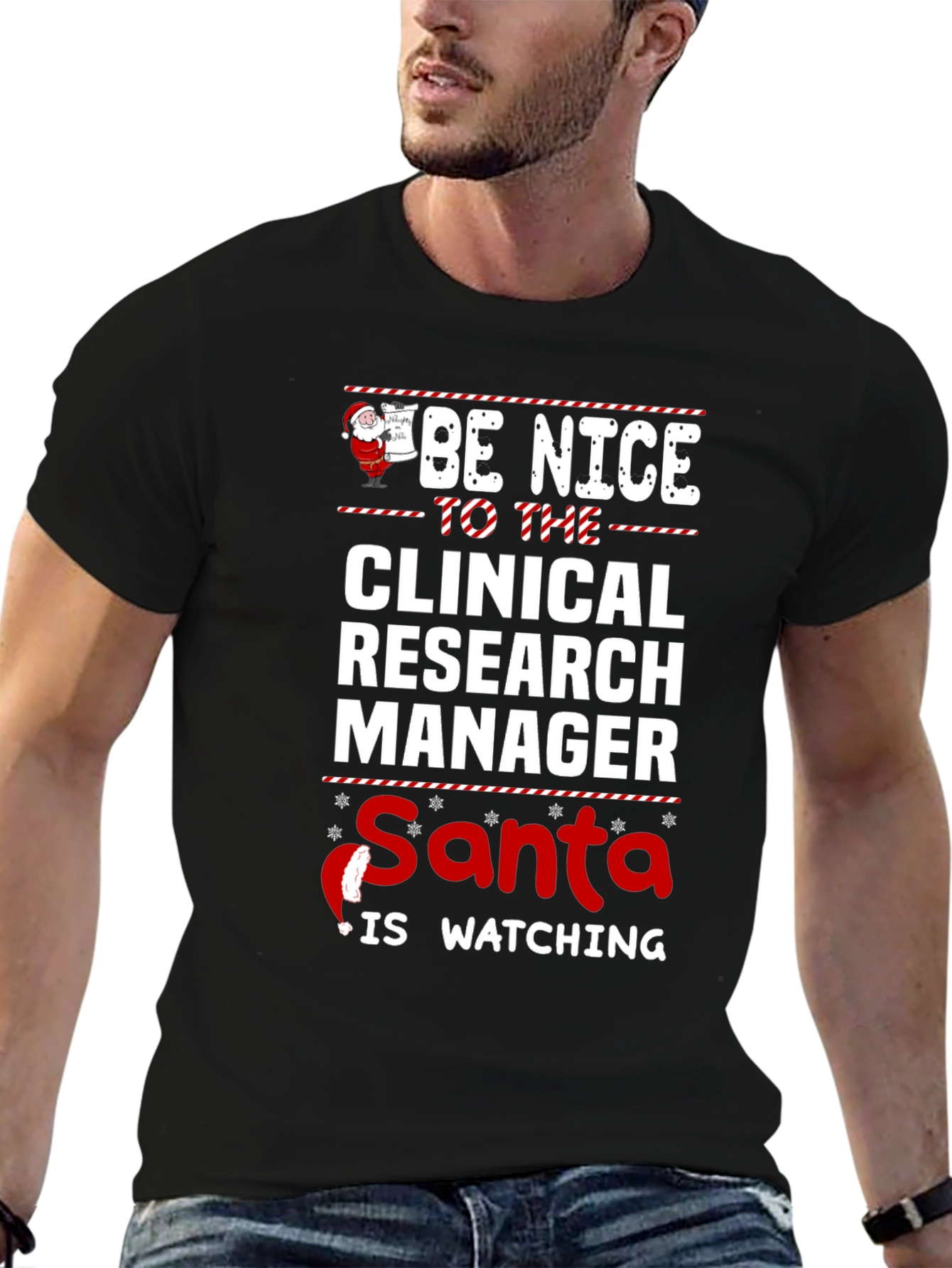 Clinical Research Manager Santa Christmas T-Shirt