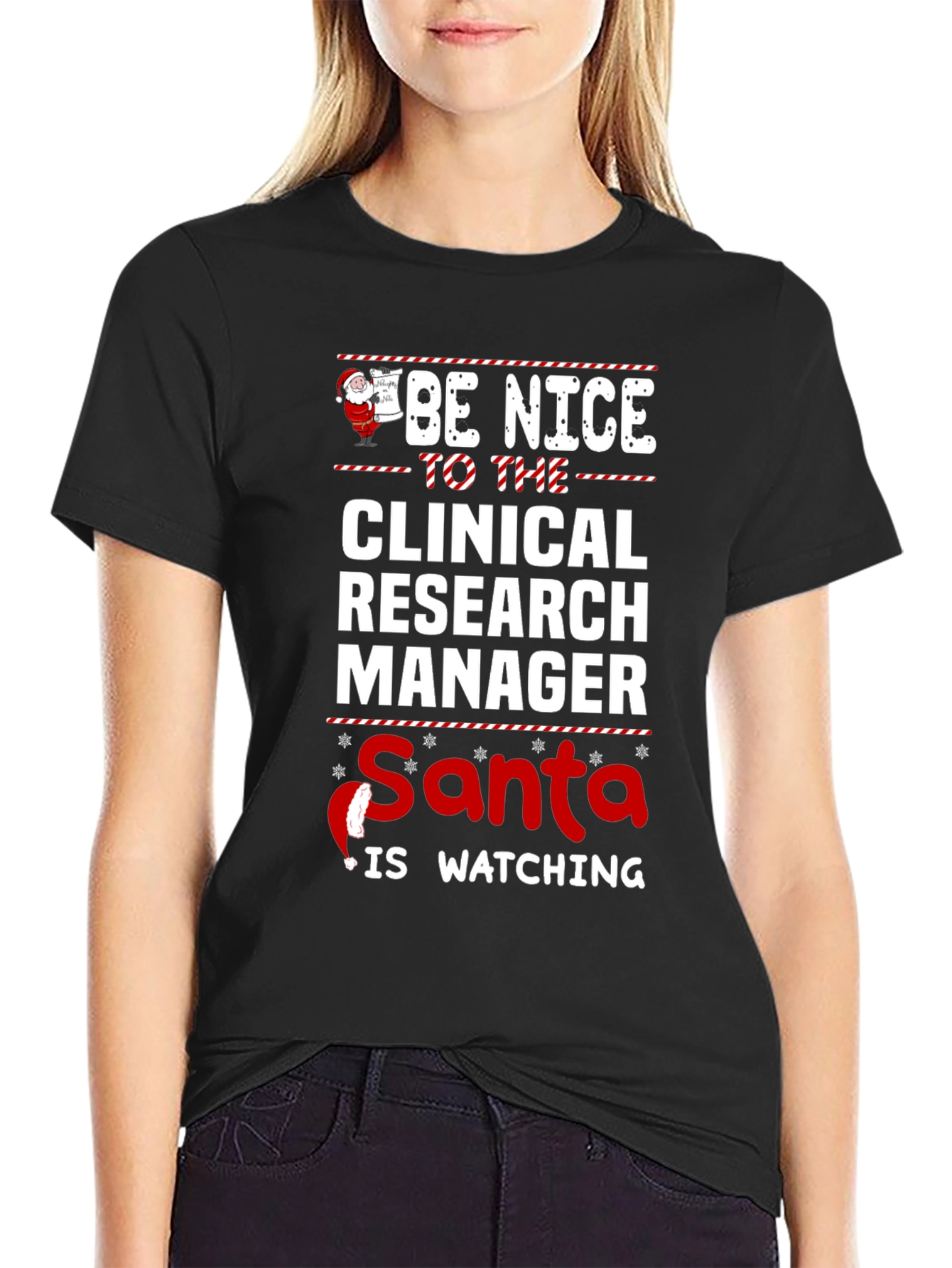 Clinical Research Manager Santa Christmas T-Shirt