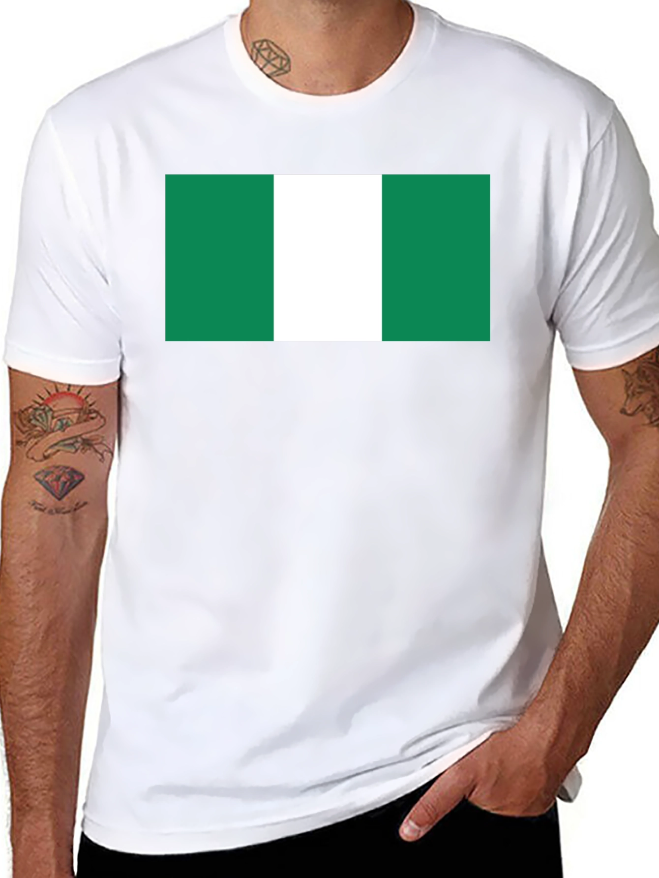 Nigeria Flag T-Shirt - Green & White Pride Tee