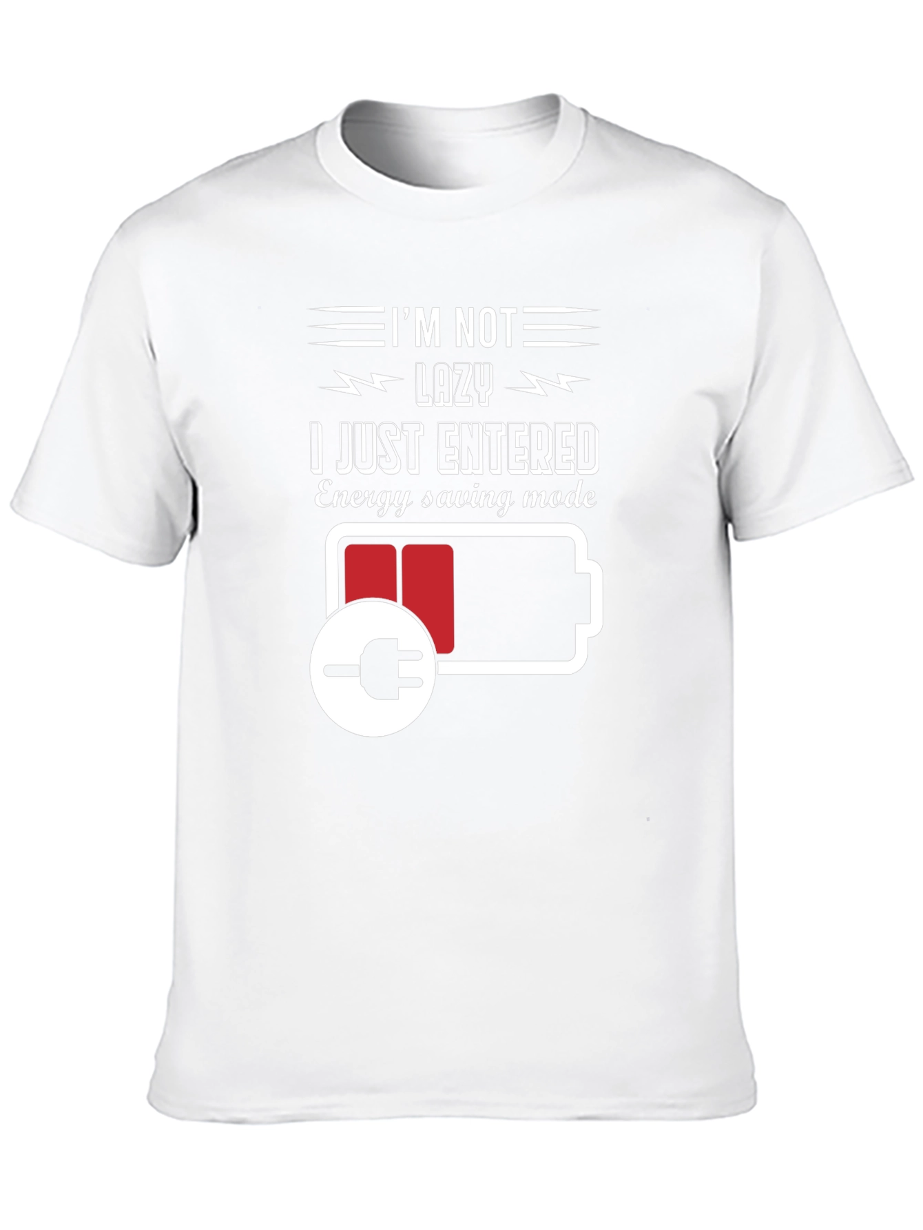 Im Not Lazy Energy Saving Mode Black T-Shirt