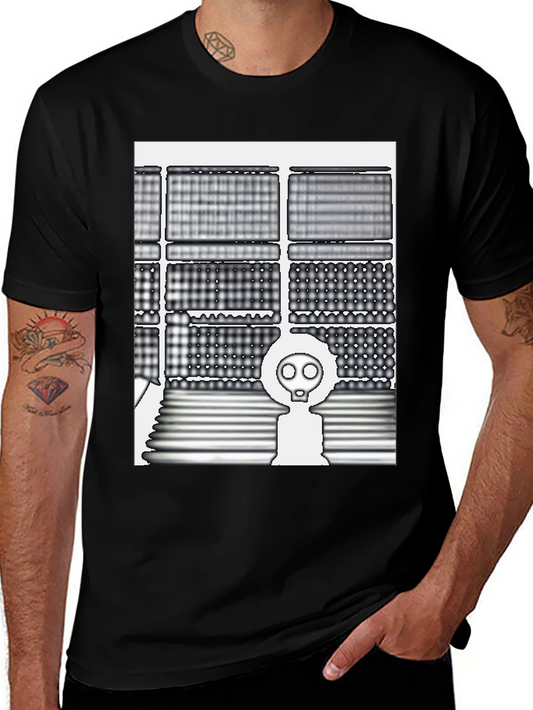 Trendy Graphic Tee - Gas Mask Design