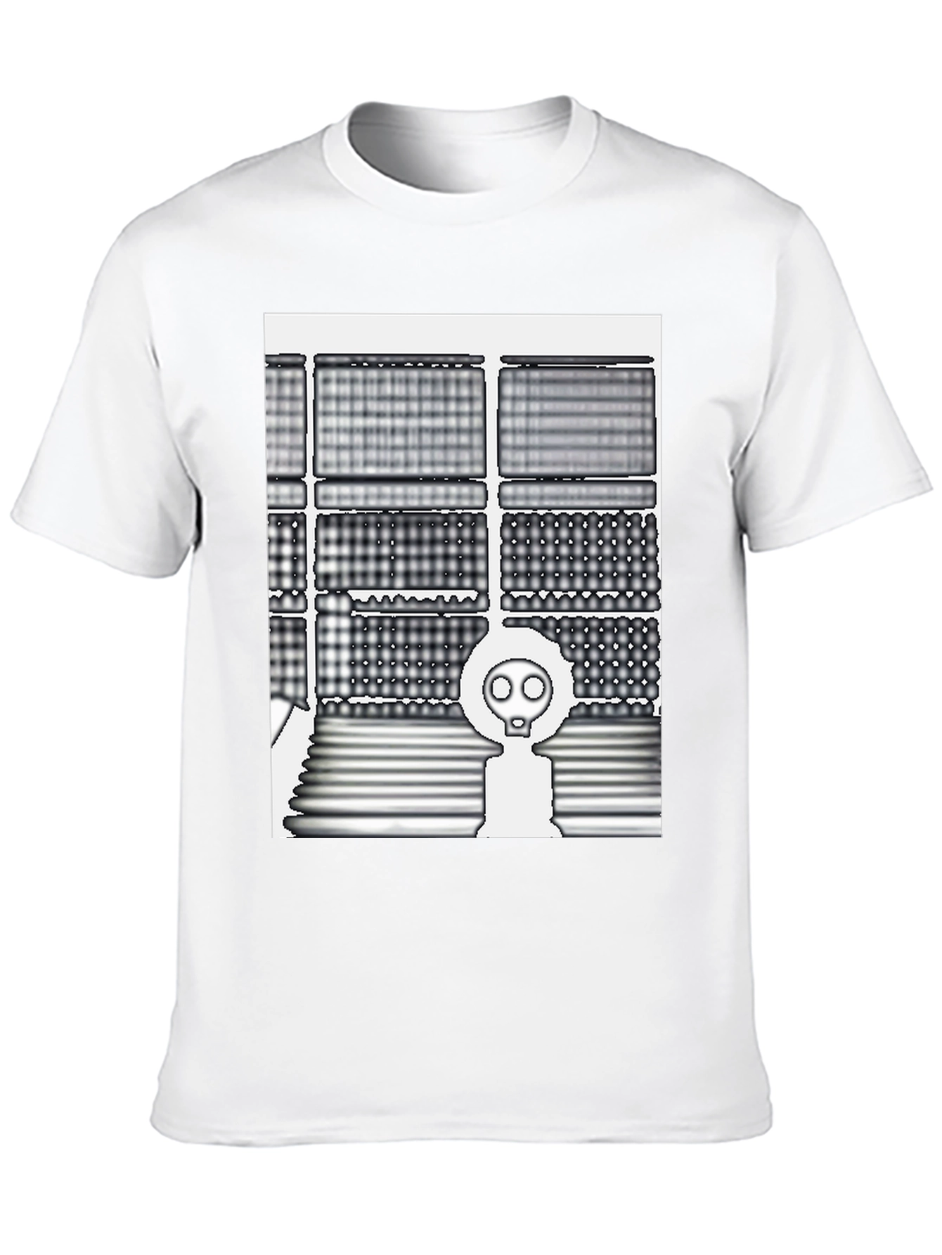Trendy Graphic Tee - Gas Mask Design