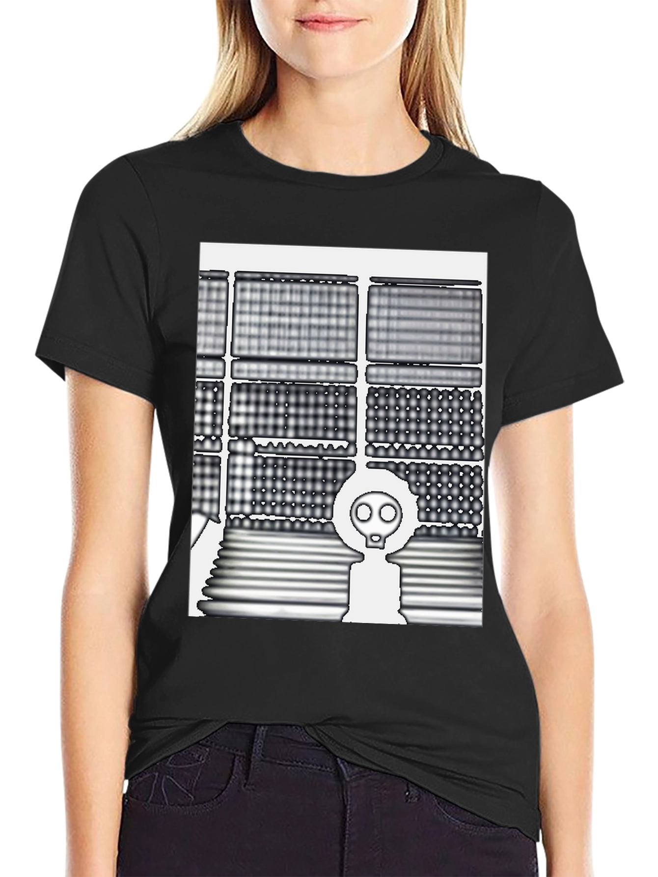 Trendy Graphic Tee - Gas Mask Design