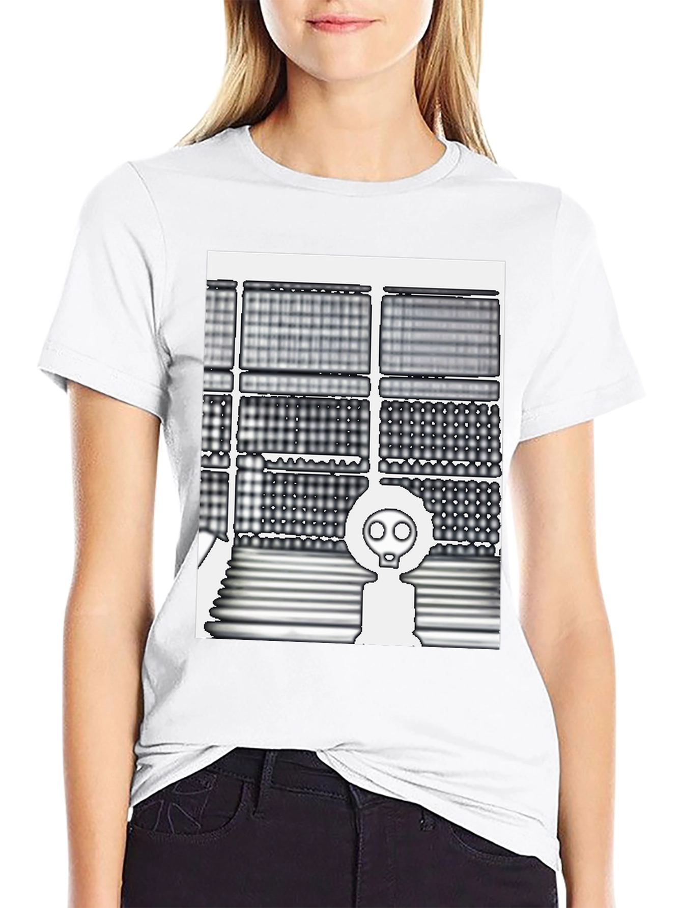 Trendy Graphic Tee - Gas Mask Design