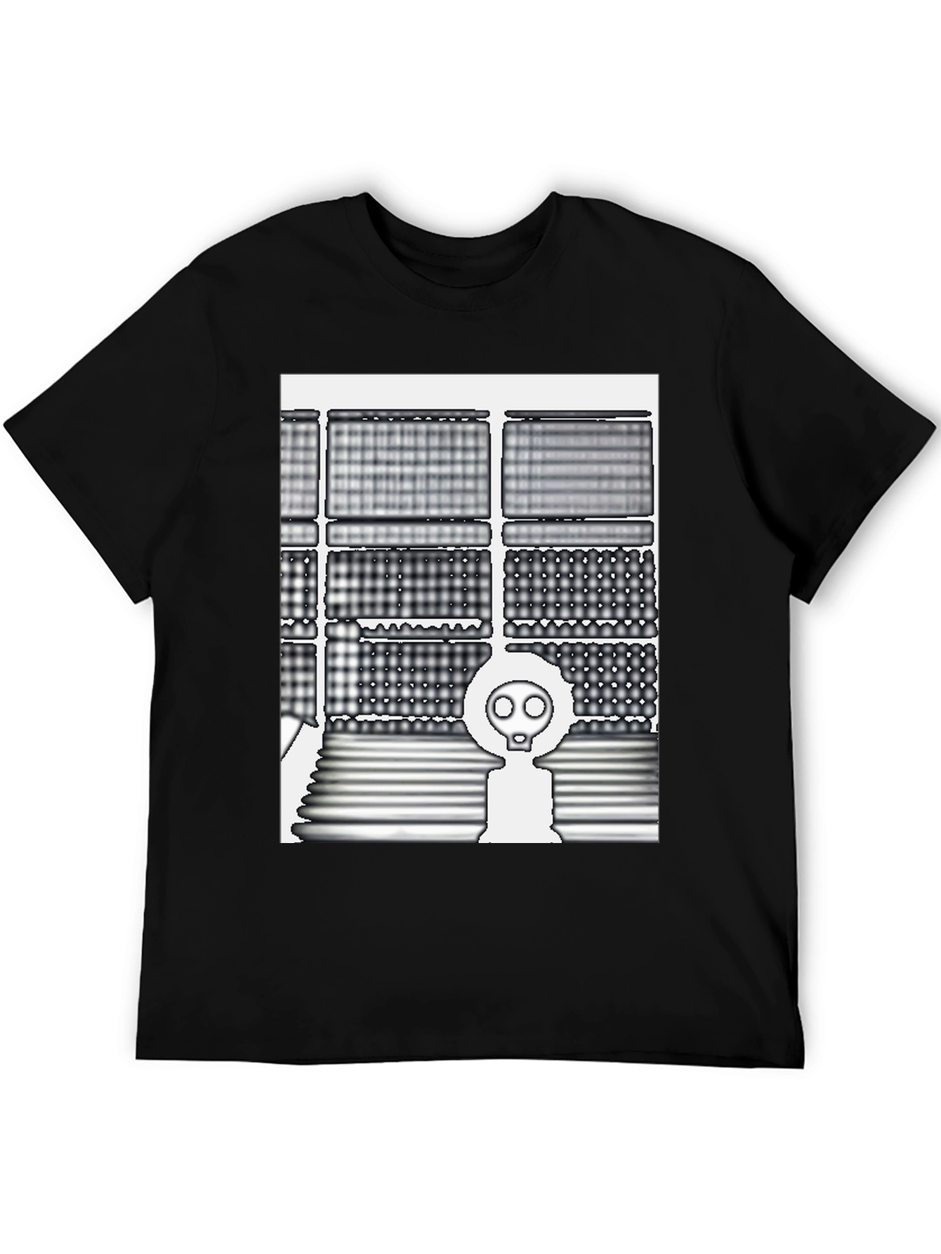 Trendy Graphic Tee - Gas Mask Design