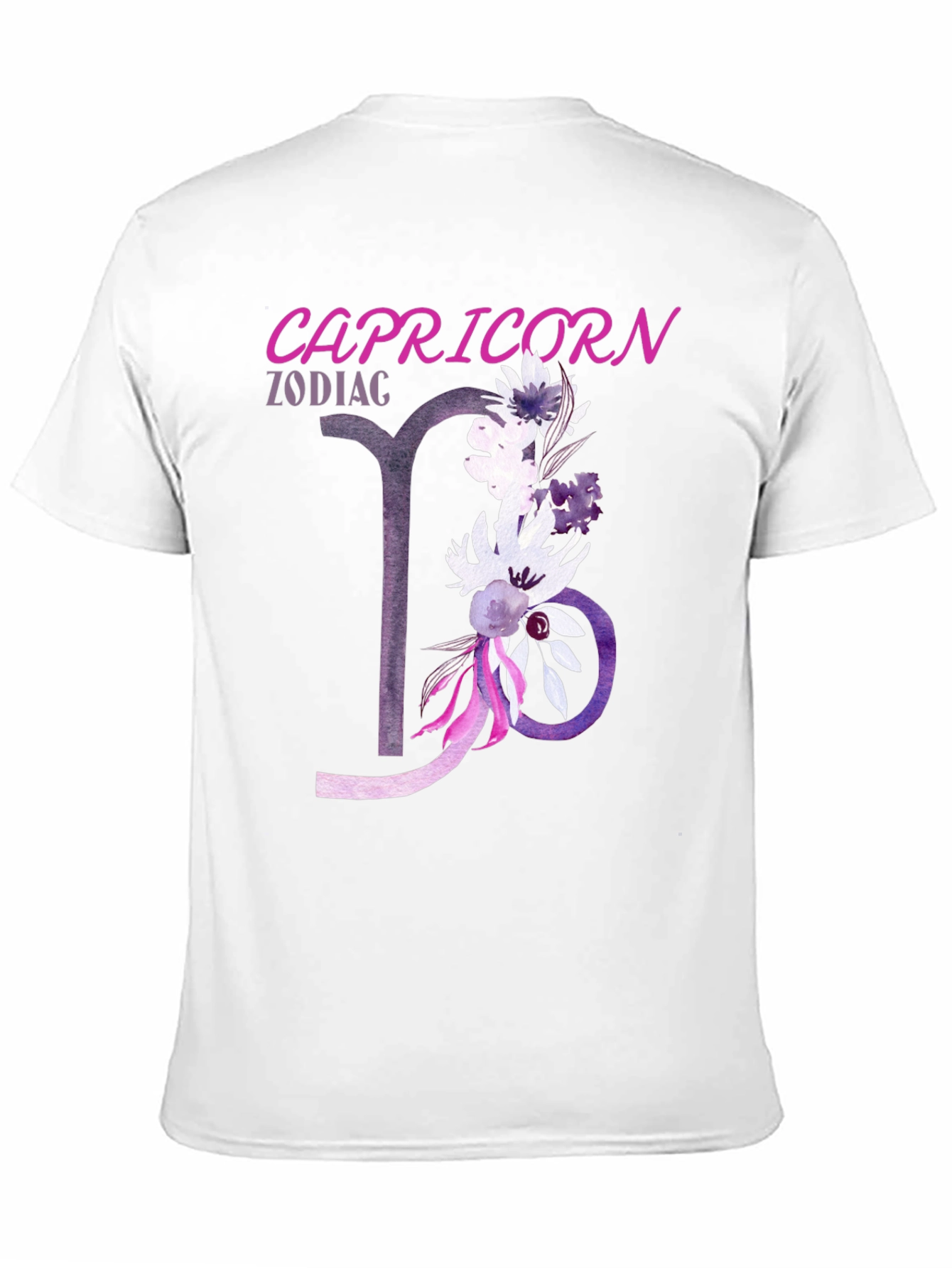 Capricorn Zodiac Flower Graphic Tee