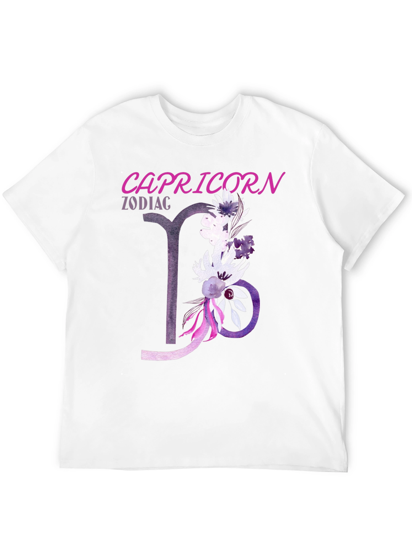 Capricorn Zodiac Flower Graphic Tee