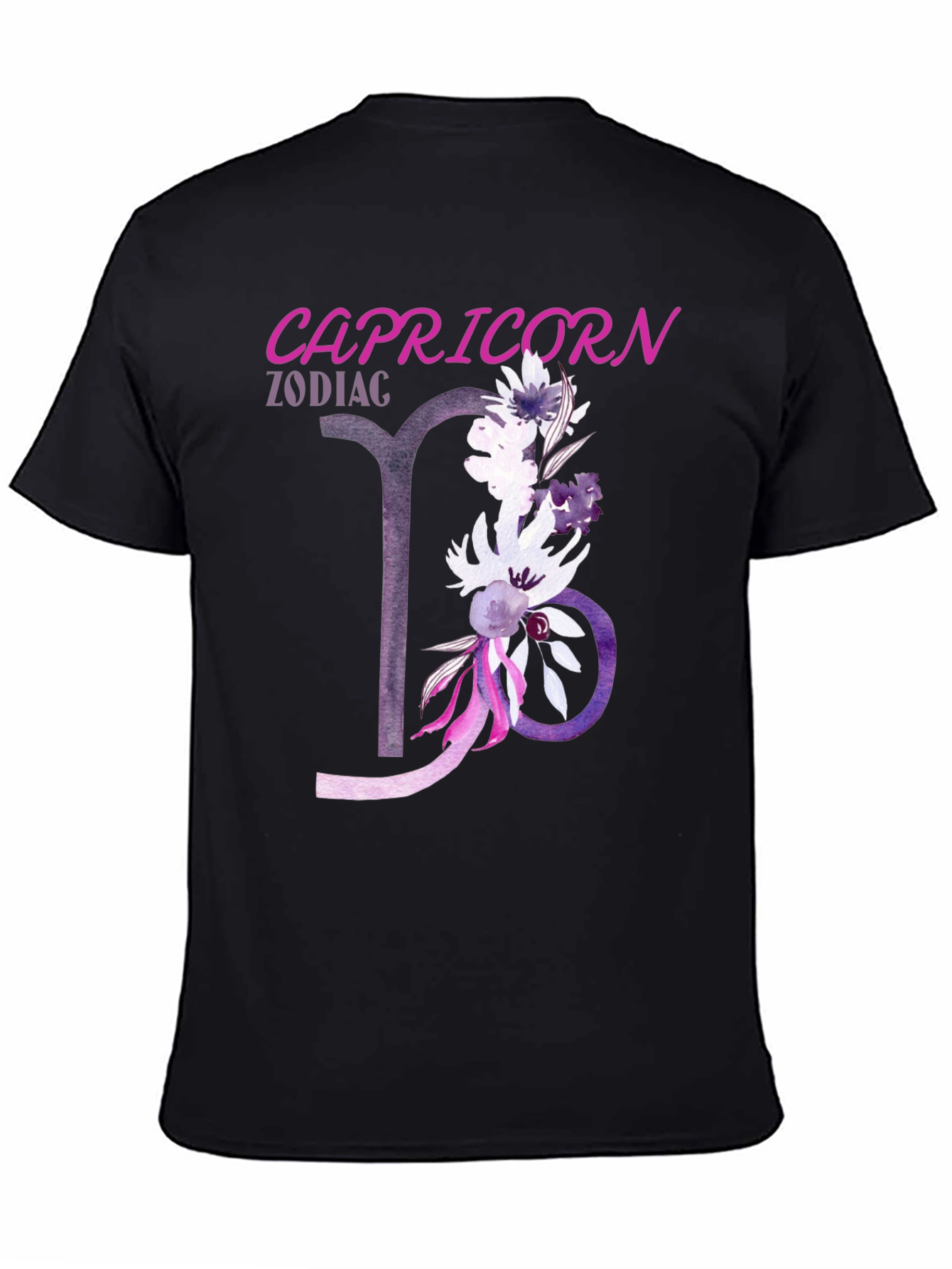 Capricorn Zodiac Flower Graphic Tee