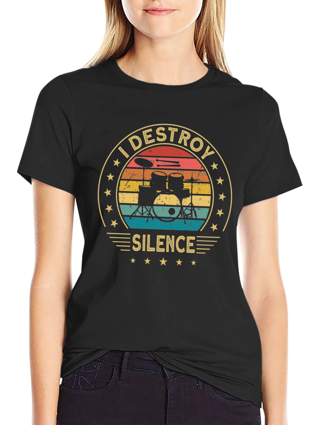 I Destroy Silence Drummer T-Shirt