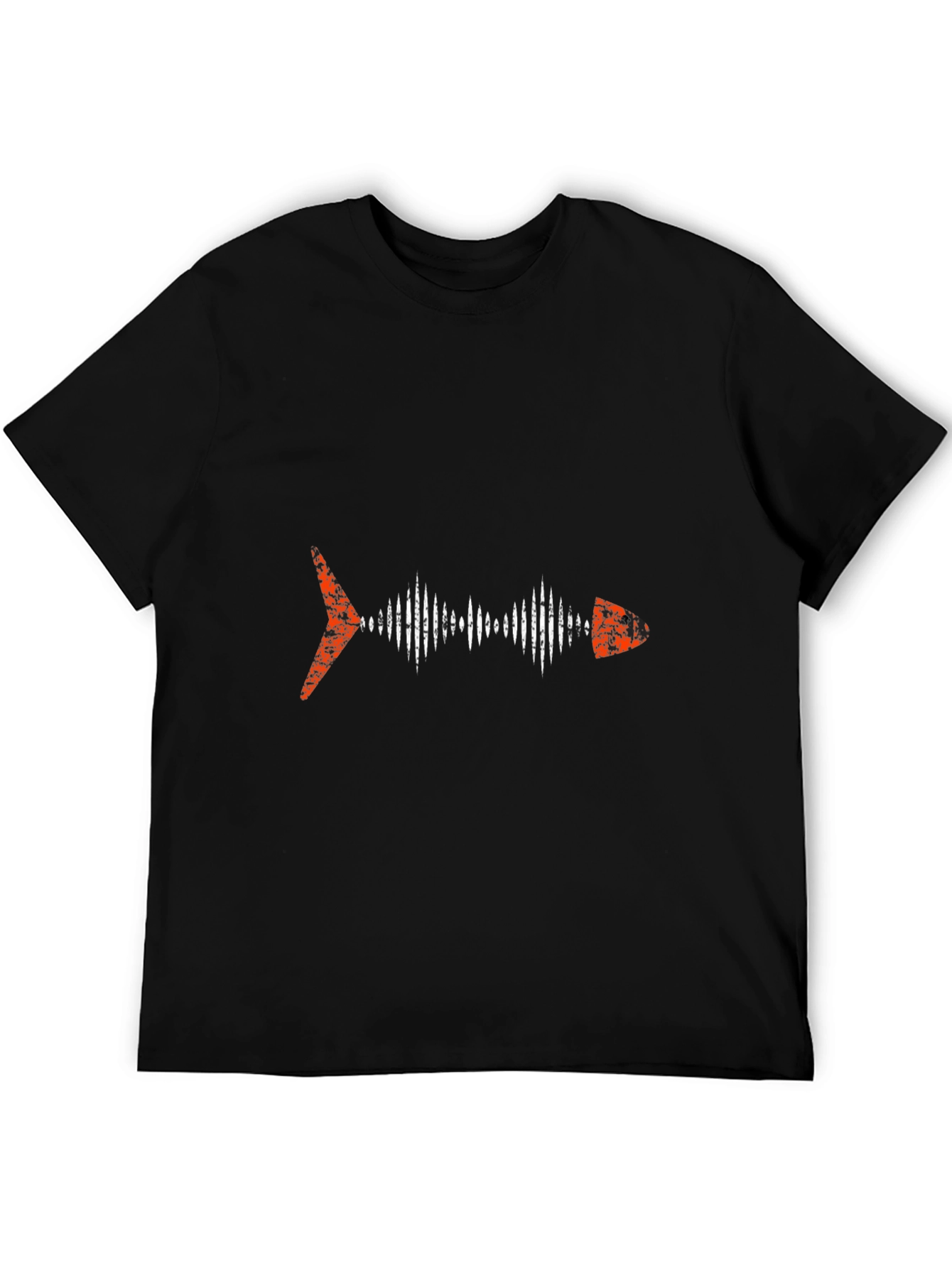 Cool Fishbone Graphic Black T-Shirt