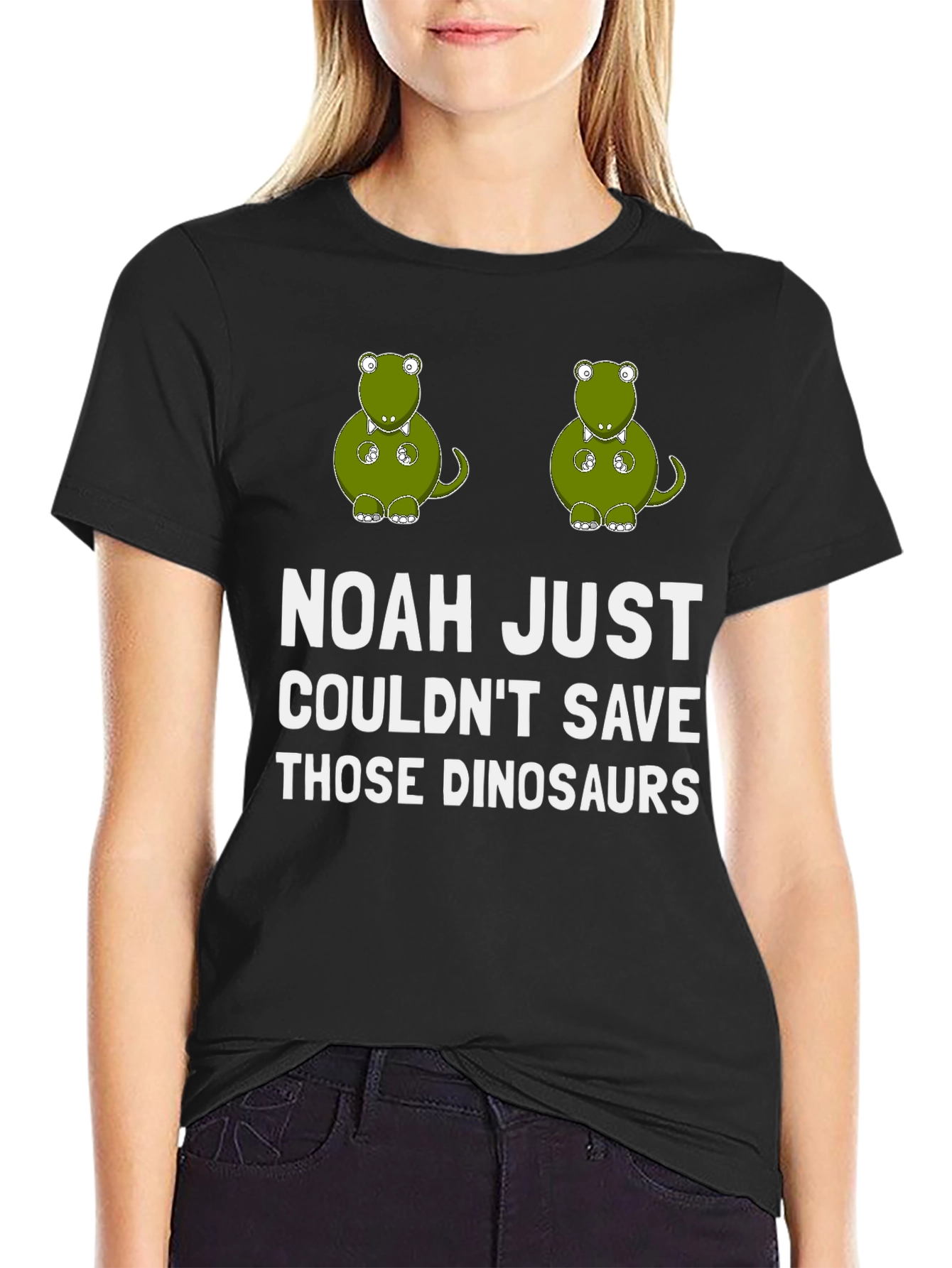 Funny Dinosaur T-Shirt - Noahs Ark Humor Tee