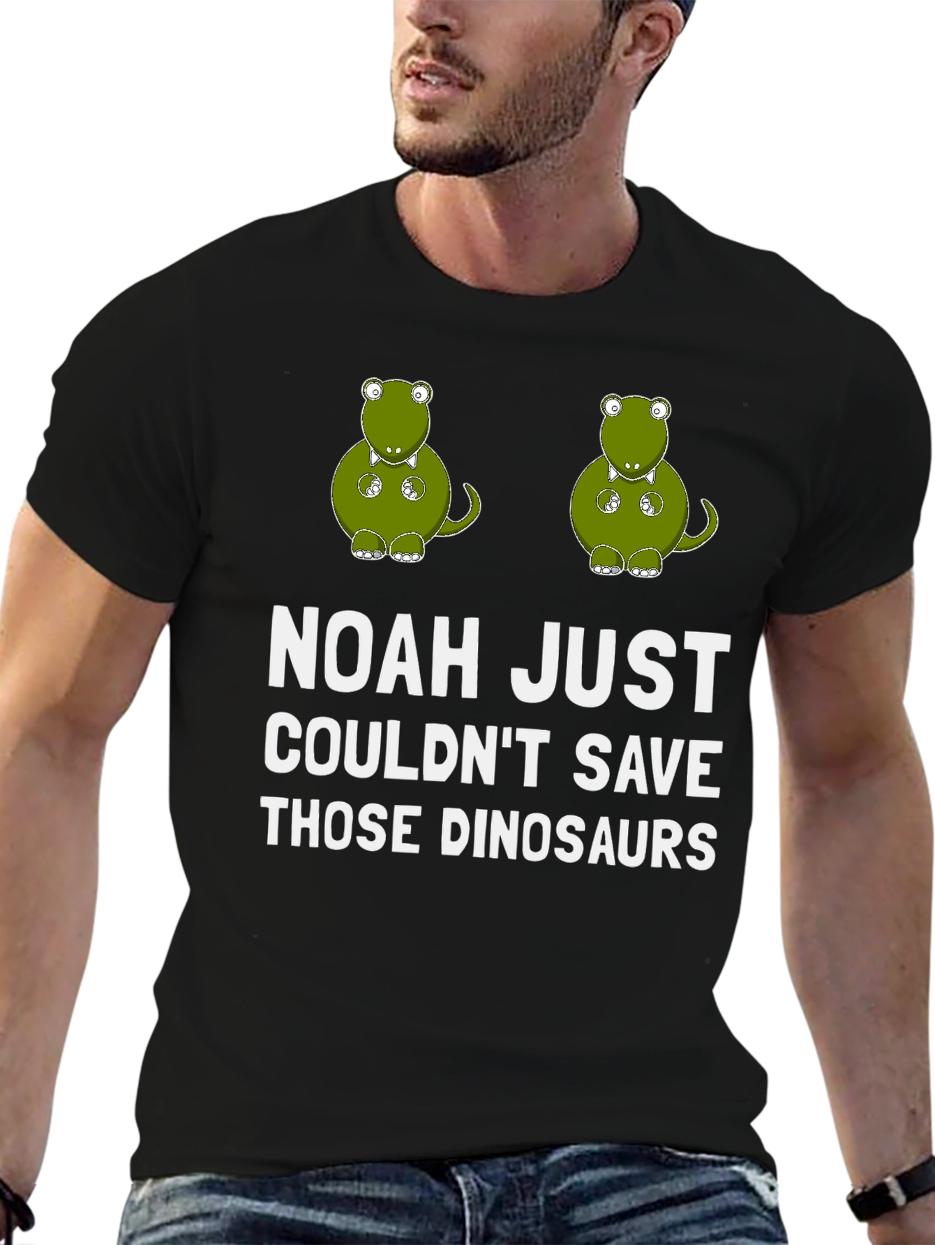 Funny Dinosaur T-Shirt - Noahs Ark Humor Tee