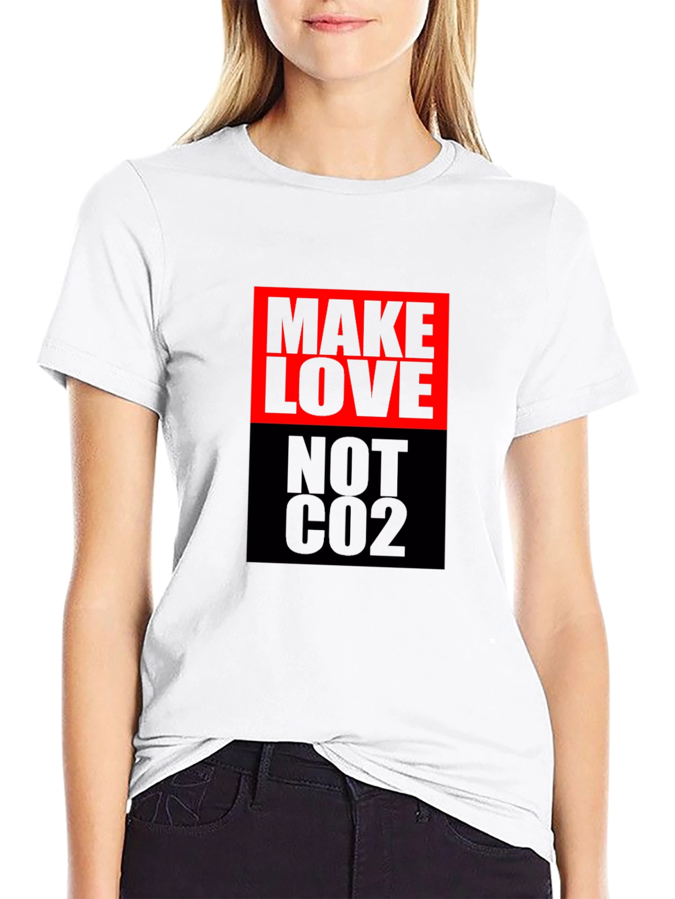 Make Love Not CO2 Graphic T-Shirt