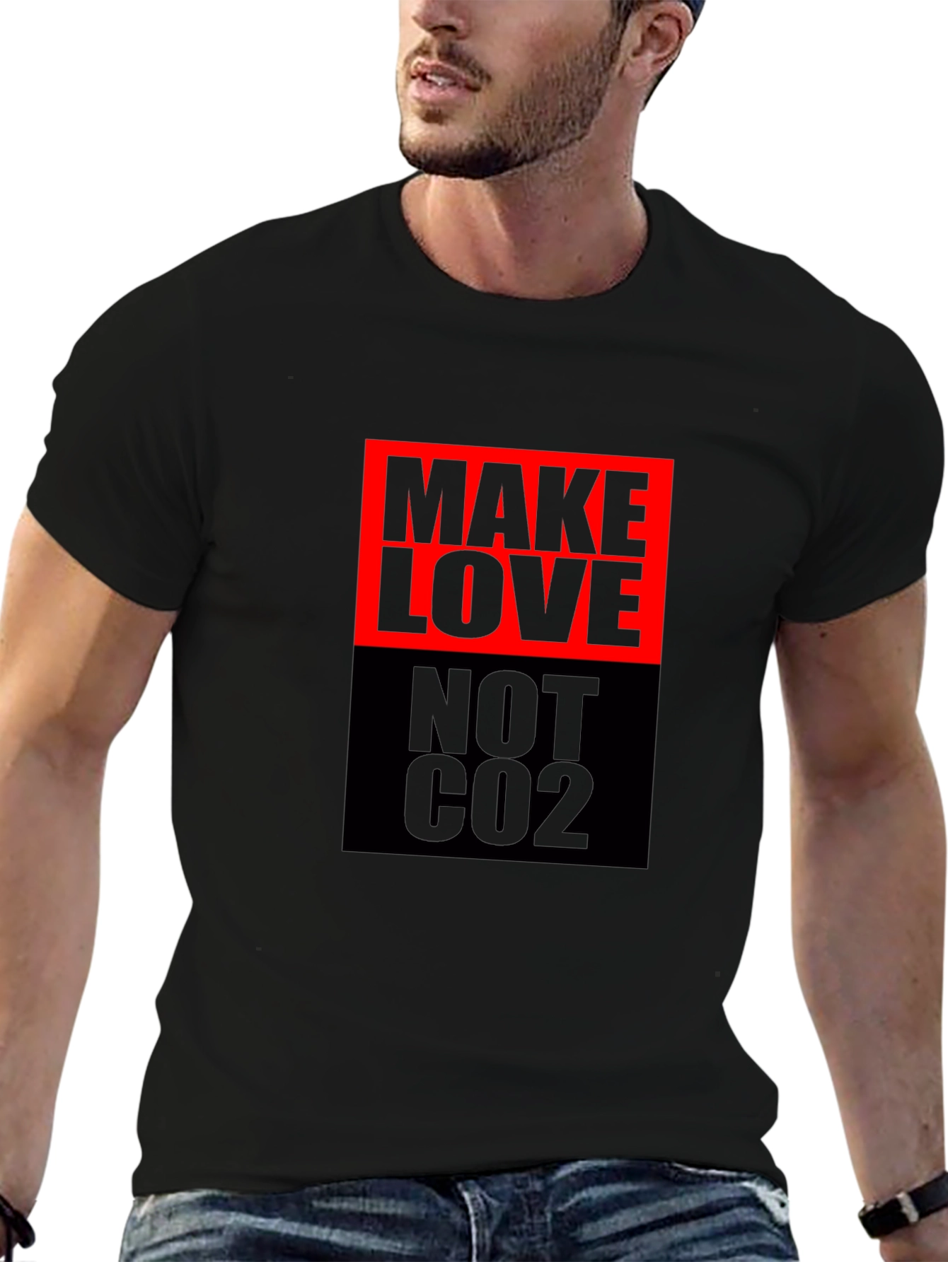Make Love Not CO2 Graphic T-Shirt